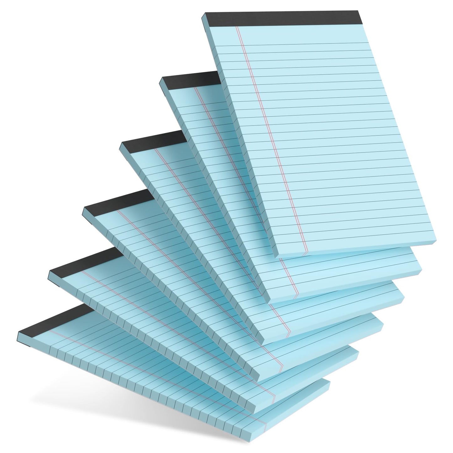 5pcs Colored Note Pads 5x8 College Ruled Small Legal Pads Paper Notepads 5 Pack Study Back Writing Pads 5 x 8 Paper Pads Perforated Narrow Ruled Pads of Paper