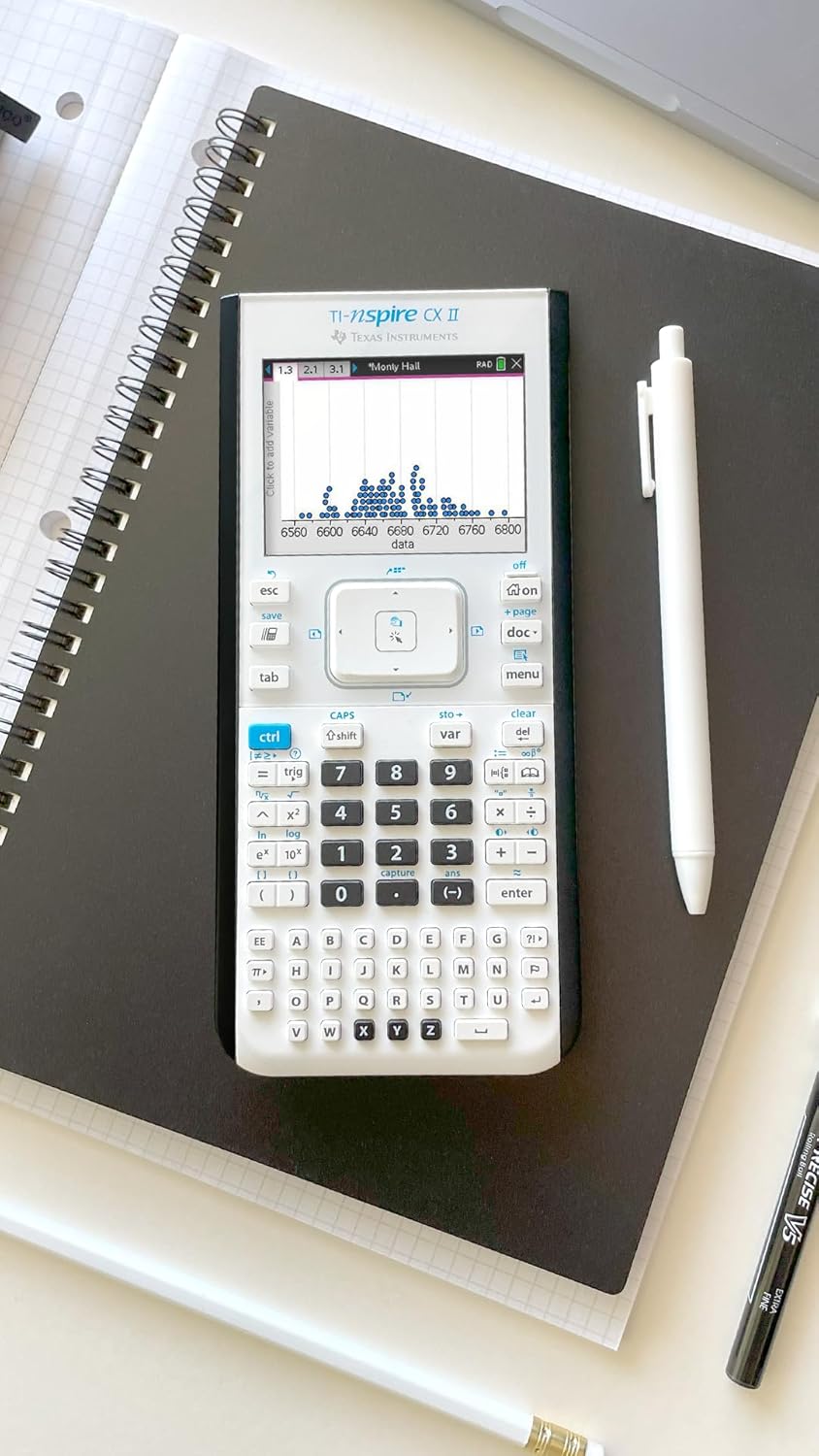 Texas Instruments TI-Nspire CX II Color Graphing Calculator with Student Software (PC/Mac) White 3.54 x 7.48