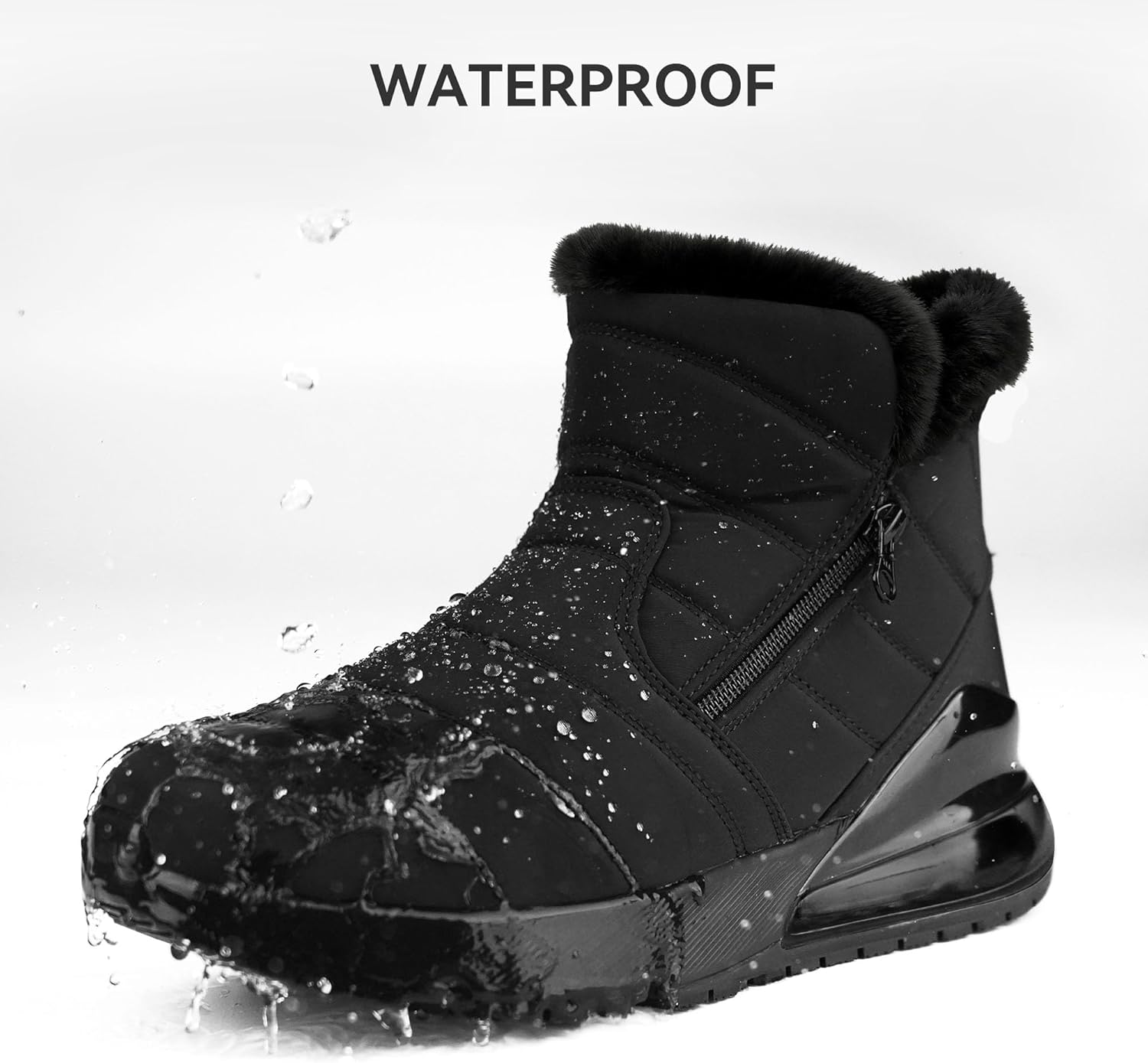 Women's Winter Snow Boots Wide Waterproof Warm Fur Lined Slip on Ankle Booties Orthopedic Boots Outdoor Insulated Winter Shoes