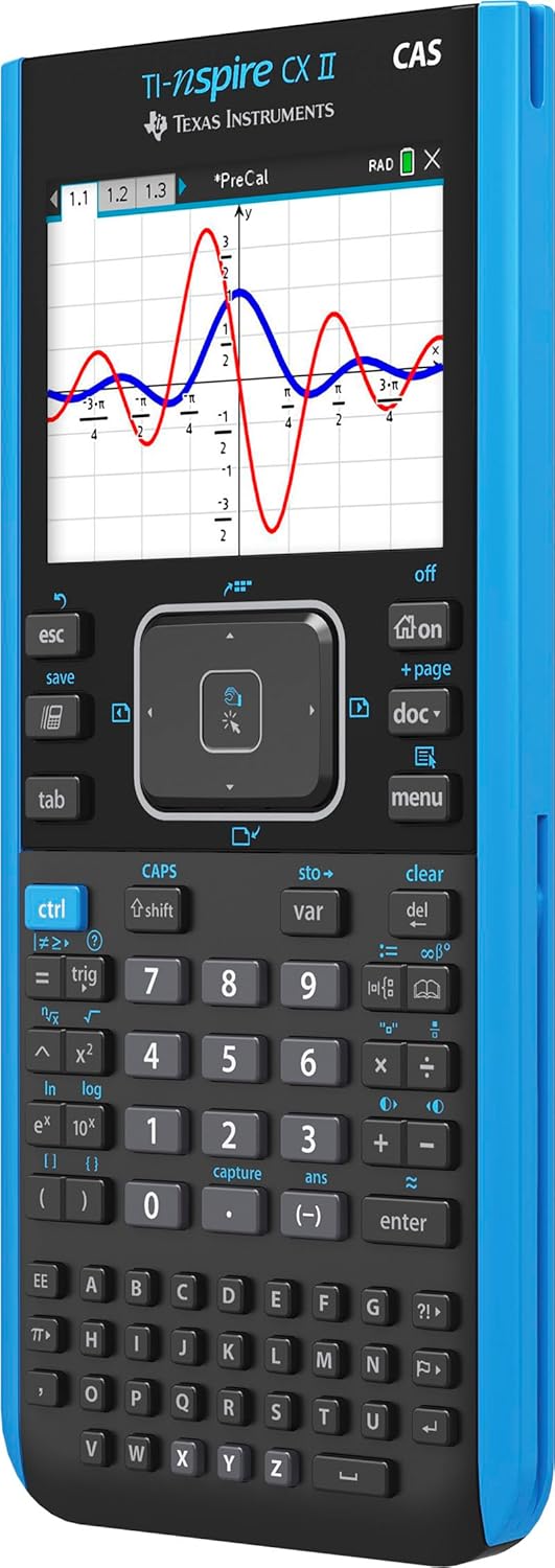 Texas Instruments TI-Nspire CX II CAS Color Graphing Calculator with Student Software (PC/Mac)