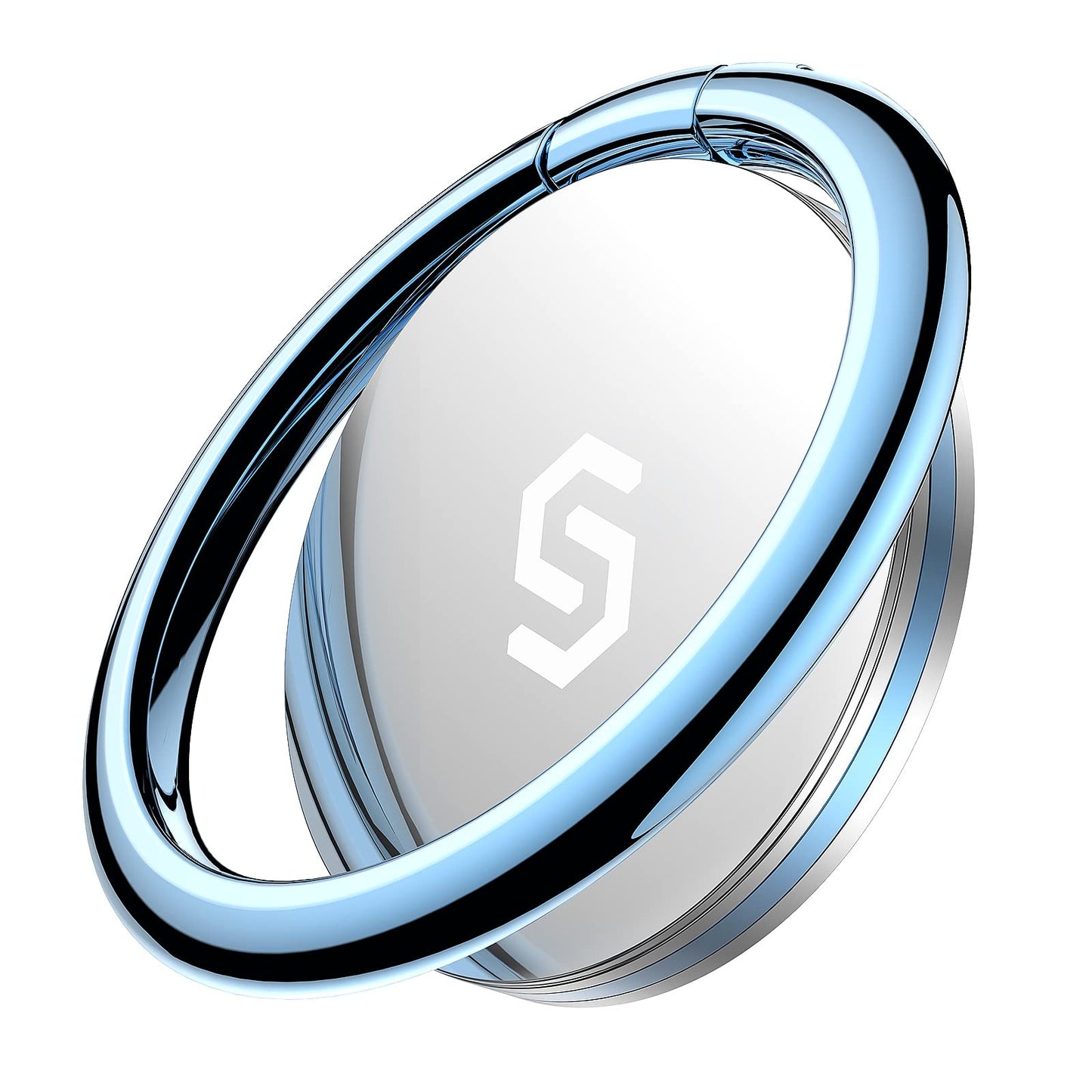 Syncwire Cell Phone Ring Holder Stand, 360 Degree Rotation Finger Ring Kickstand Polished Metal Phone Grip for Magnetic Car Mount Compatible iPhone 15 14 13 12 11, Samsung,Pixel,Smartphone Accessories