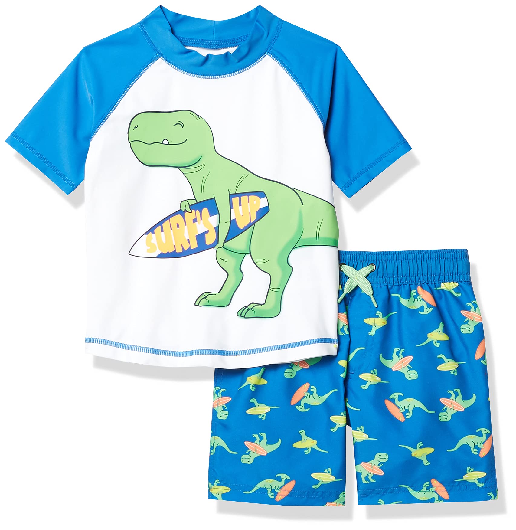 Simple Joys by Carter's Toddlers and Baby Boys' Swimsuit Trunk and Rashguard Set