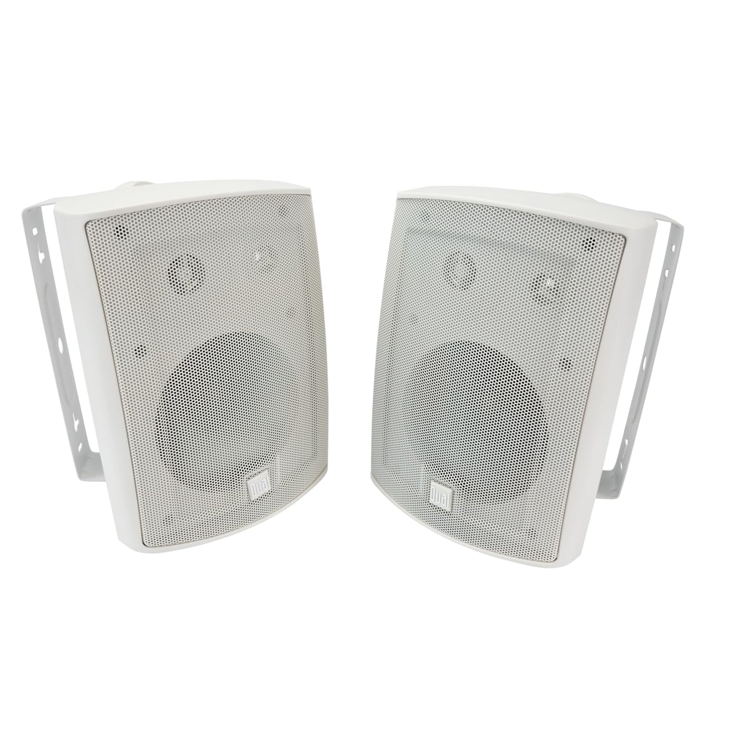 Dual Electronics LU43PB 4" 3-Way High Performance Outdoor Indoor Wired Speakers | Effortless Set Up | Home, Pool, Patio, Garage Use | Weather Resistant | Expansive Stereo Sound Coverage | Black