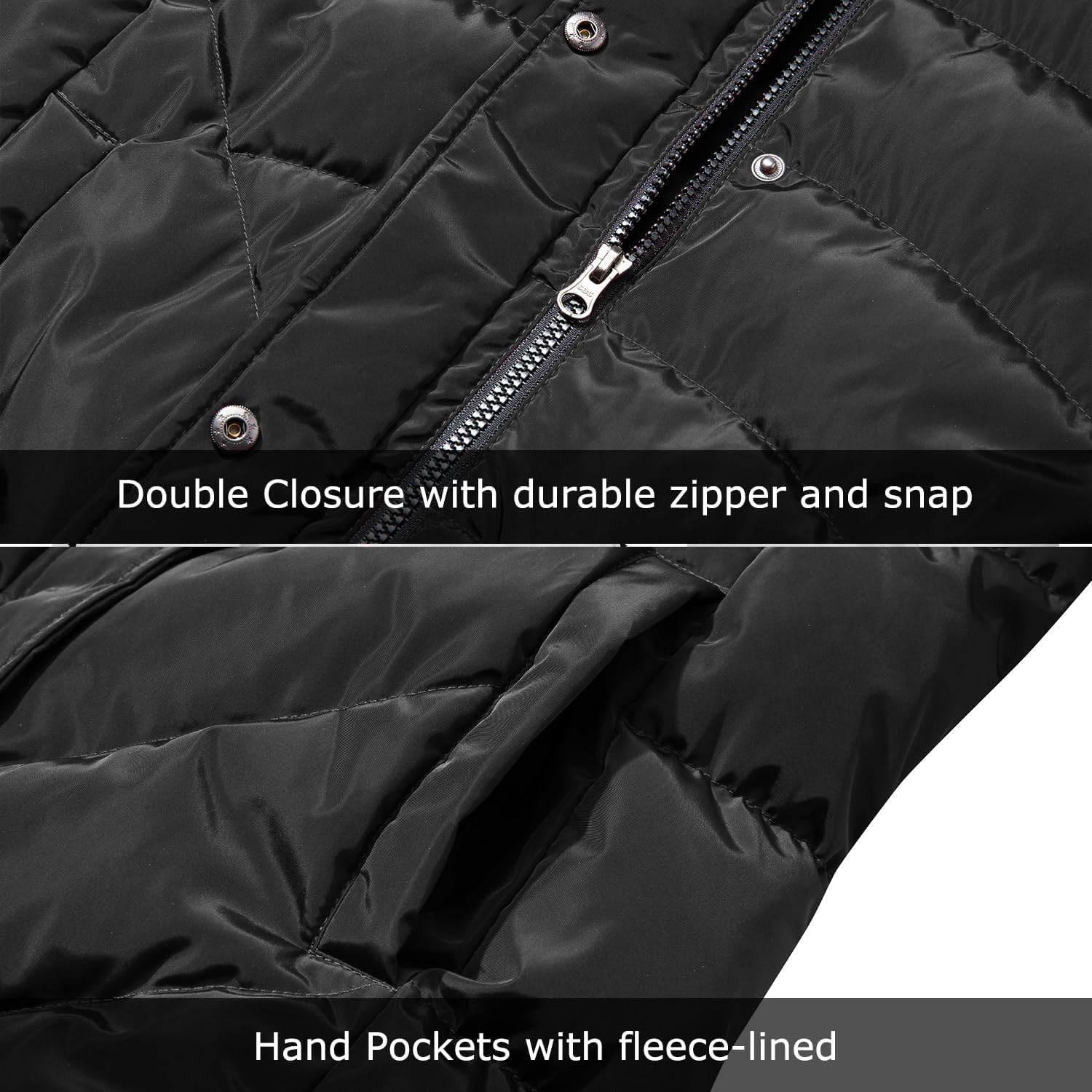 Women's Winter Thicken Coat Warm Long Puffer Jacket with Faux Fur Removable Hood Waterproof Insulated Jacket