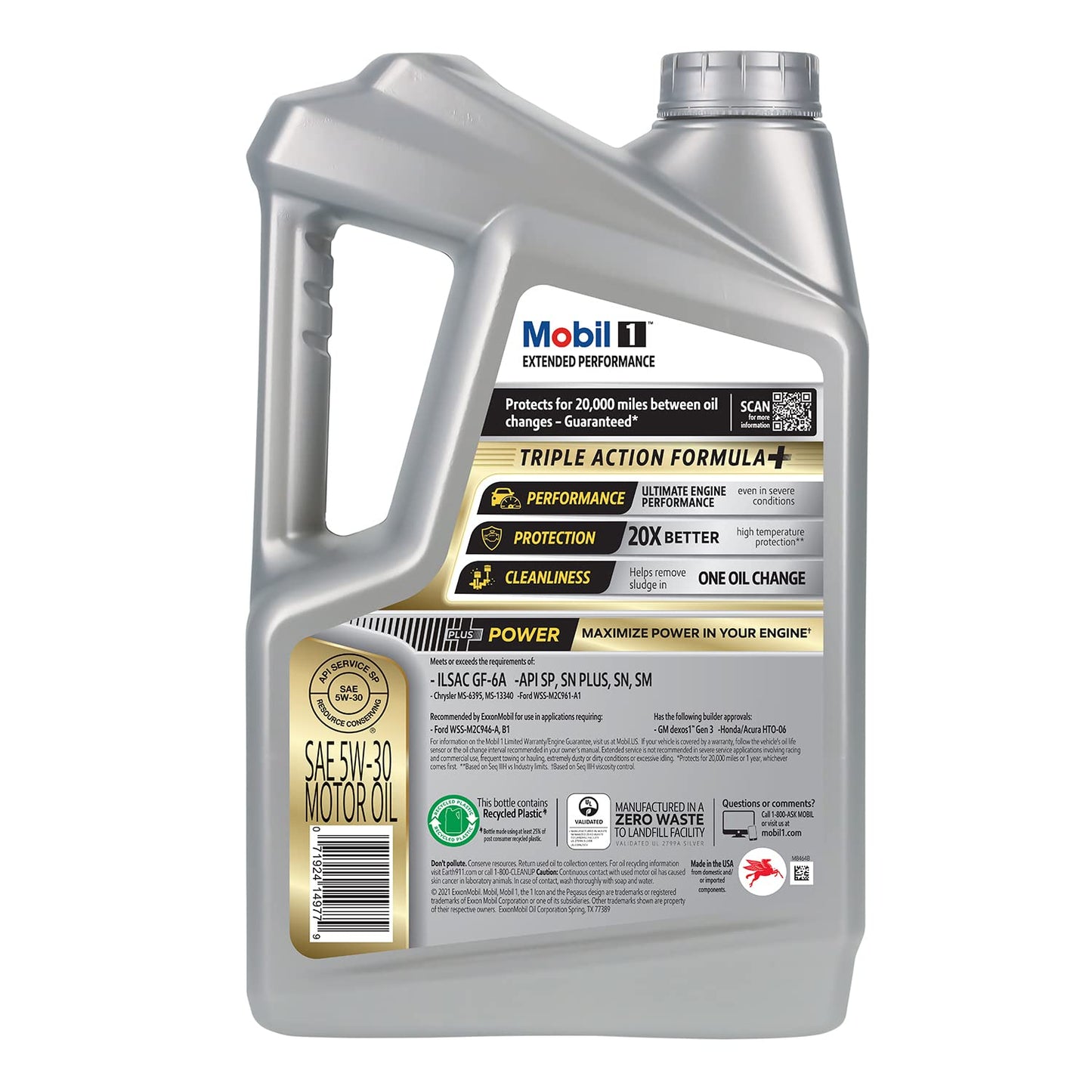 Mobil 1 Advanced Full Synthetic Motor Oil 5W-30, 5 Quart