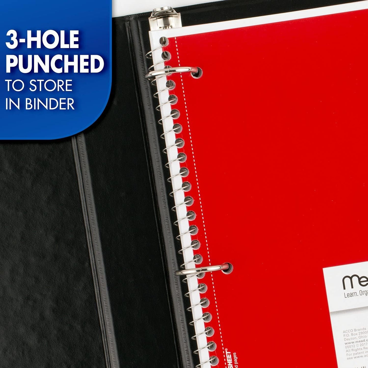 Mead Spiral Notebooks, 12 Pack, 1 Subject, College Ruled Paper, 7-1/2" x 10-1/2", 70 Sheets per Notebook, Color Will Vary (73703)