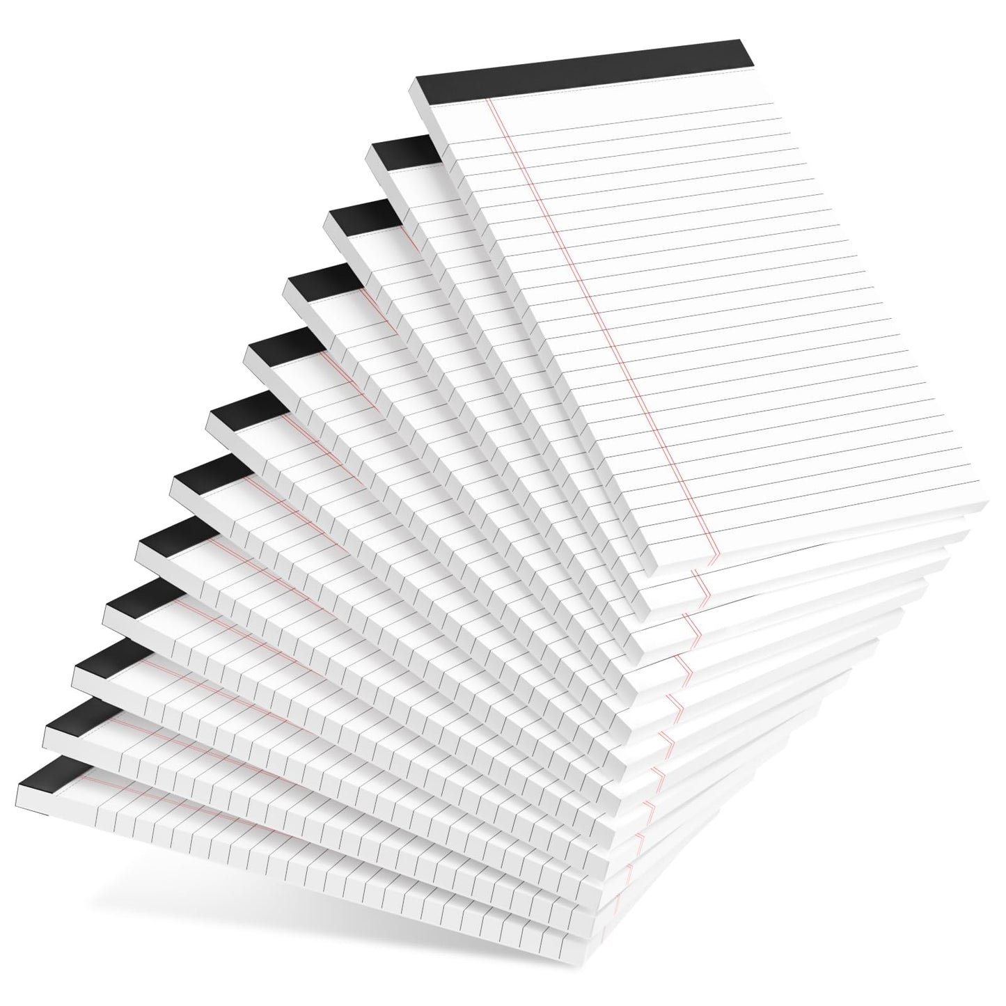 5pcs Colored Note Pads 5x8 College Ruled Small Legal Pads Paper Notepads 5 Pack Study Back Writing Pads 5 x 8 Paper Pads Perforated Narrow Ruled Pads of Paper