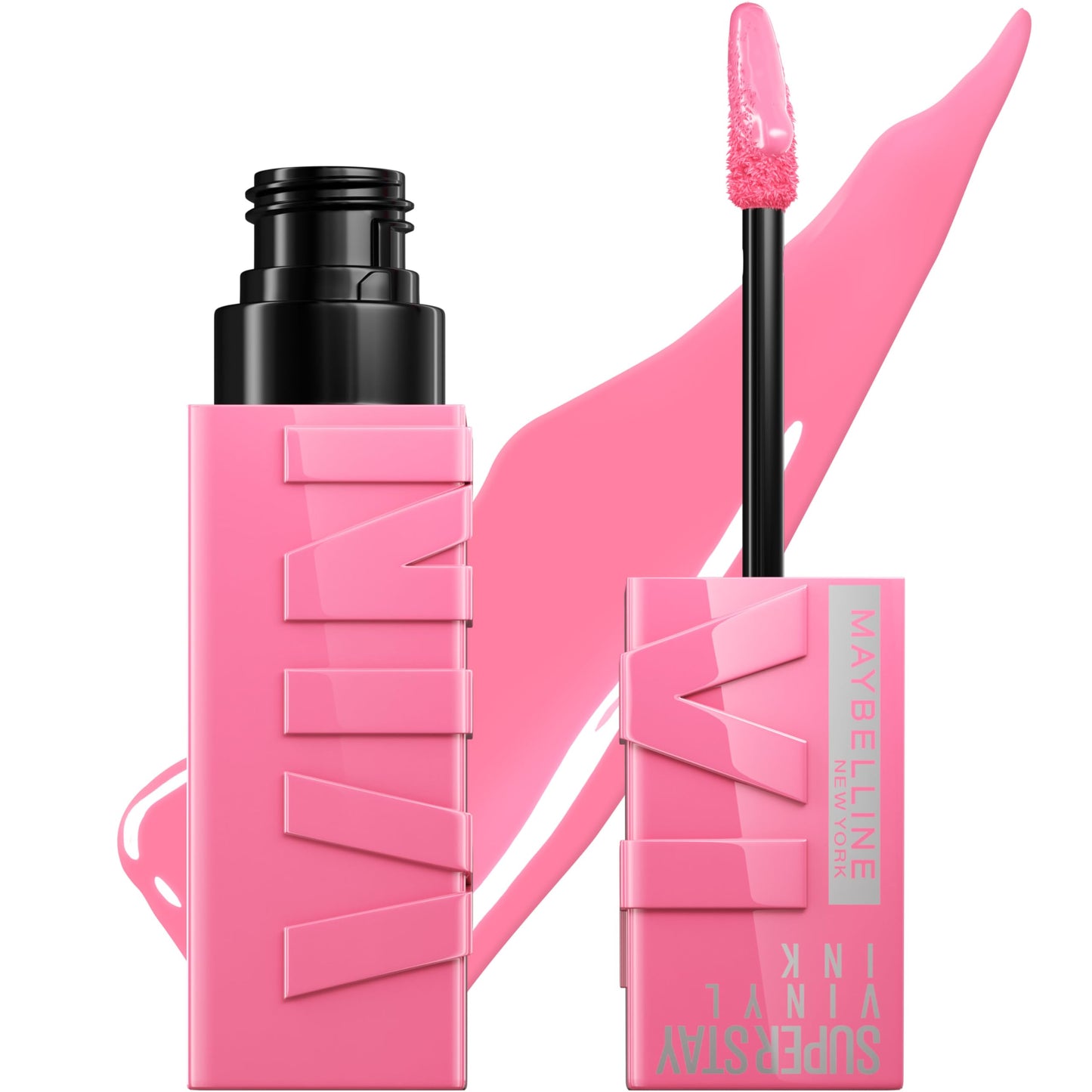 Maybelline Super Stay Vinyl Ink Longwear No-Budge Liquid Lipcolor Makeup, Highly Pigmented Color and Instant Shine, Cheeky, Rose Nude Lipstick, 0.14 fl oz, 1 Count