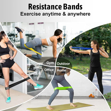 Resistance Bands for Working Out, Exercise Bands Resistance Bands Set with 5 Resistance Levels, Multi-Colored Workout Bands for Indoor and Outdoor Fitness, Leg Strength Training, Rehab, Yoga