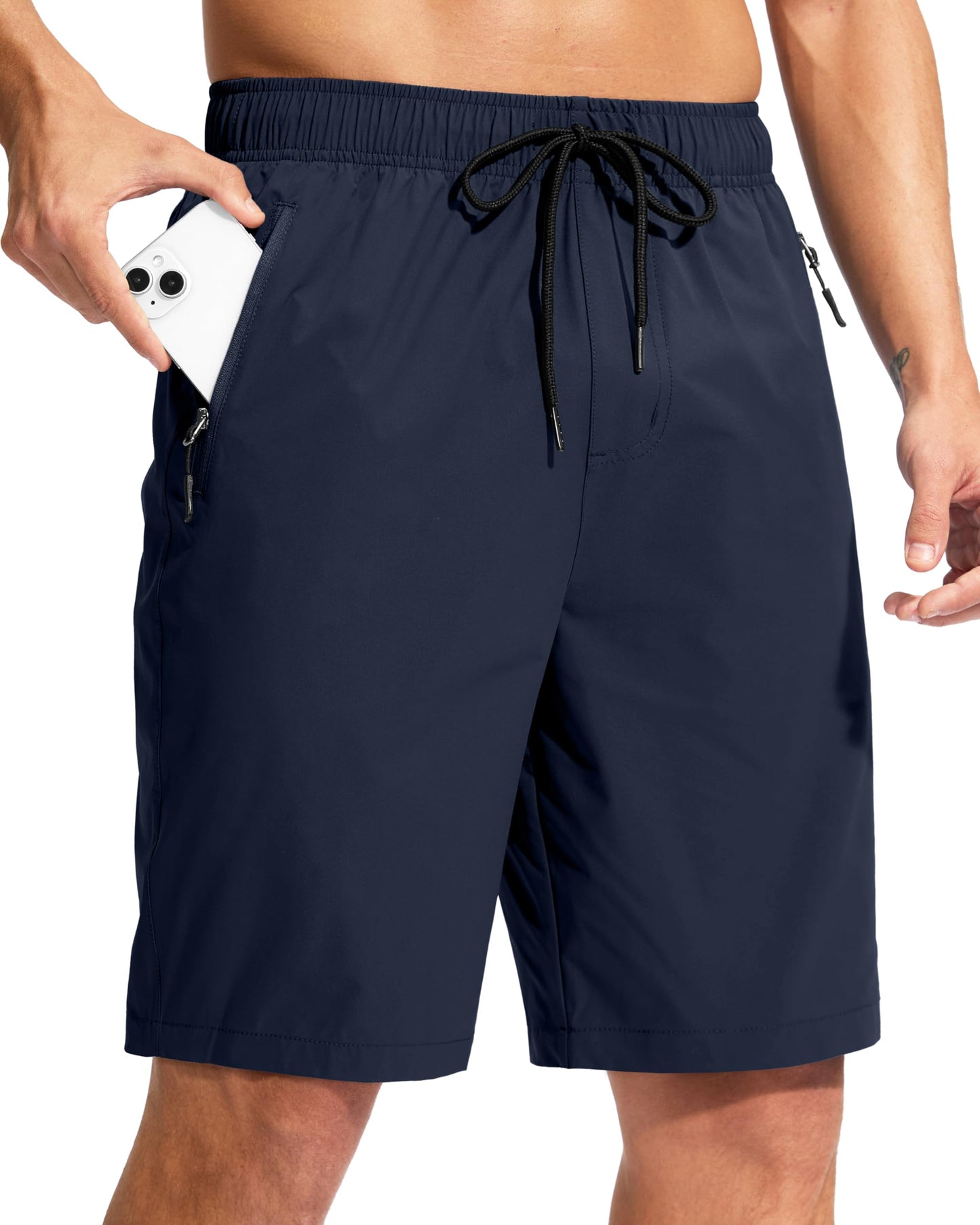 G Gradual Men's Swim Trunks 9" Quick Dry Swimming Board Shorts with Zipper Pockets Swimwear Bathing Suit for Men No Liner