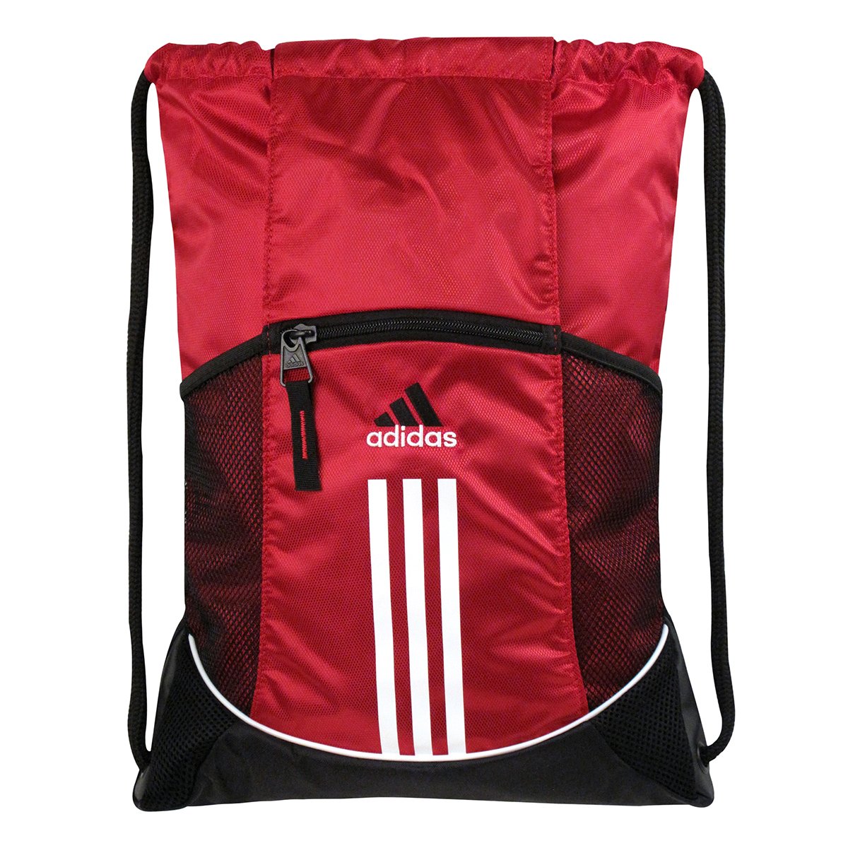 adidas Alliance Sackpack, Drawstring Backpack, Lightweight Small Gym Bag for Women and Men, Black, One Size