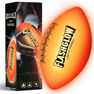Light Up Football for Boys: Glow in The Dark - Toys for Kids Teen Boys Ages 8-15 - Birthday Christmas Easter Gift Ideas - Outdoor Sports Activity Night Play - 8 9 10 11 12 13 14 15 Years Old Teenager