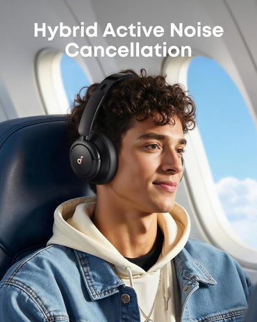 soundcore Life Q30 by Anker, Hybrid Active Noise Cancelling Headphones with Multiple Modes, Hi-Res Sound, Custom EQ via App, 50H Playtime, Comfortable Fit, Bluetooth, Multipoint Connection