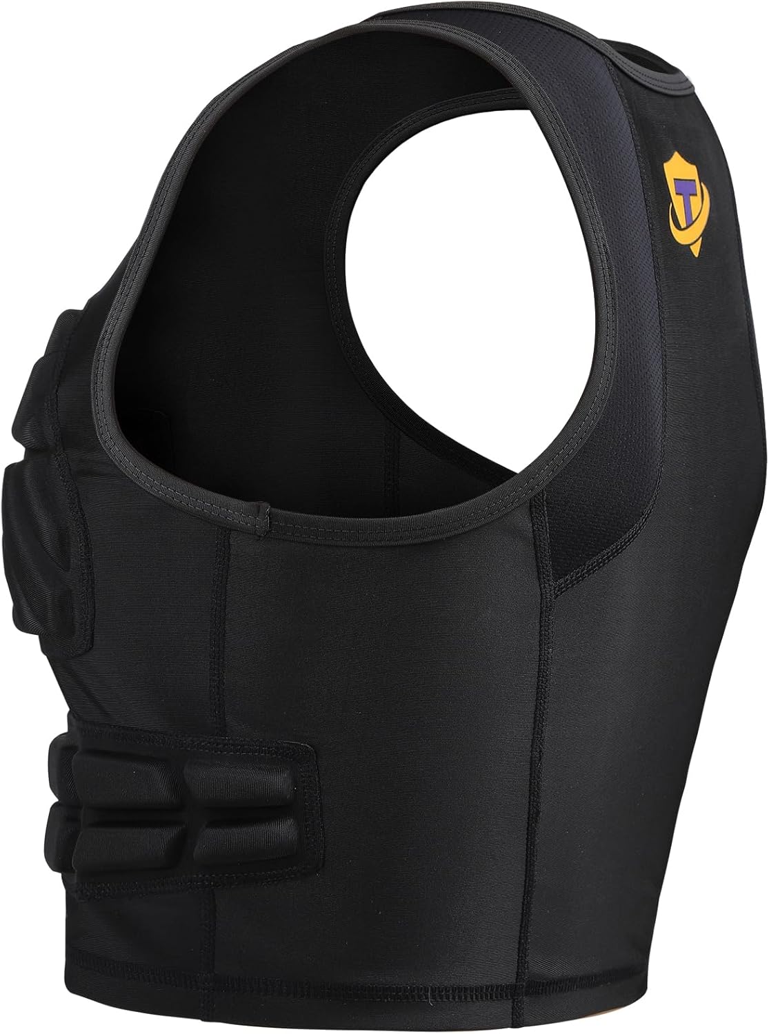 Protective Padded Vest for Women Zip Chest Rib Protector Impact Protection Compression Vests for Football Rugby