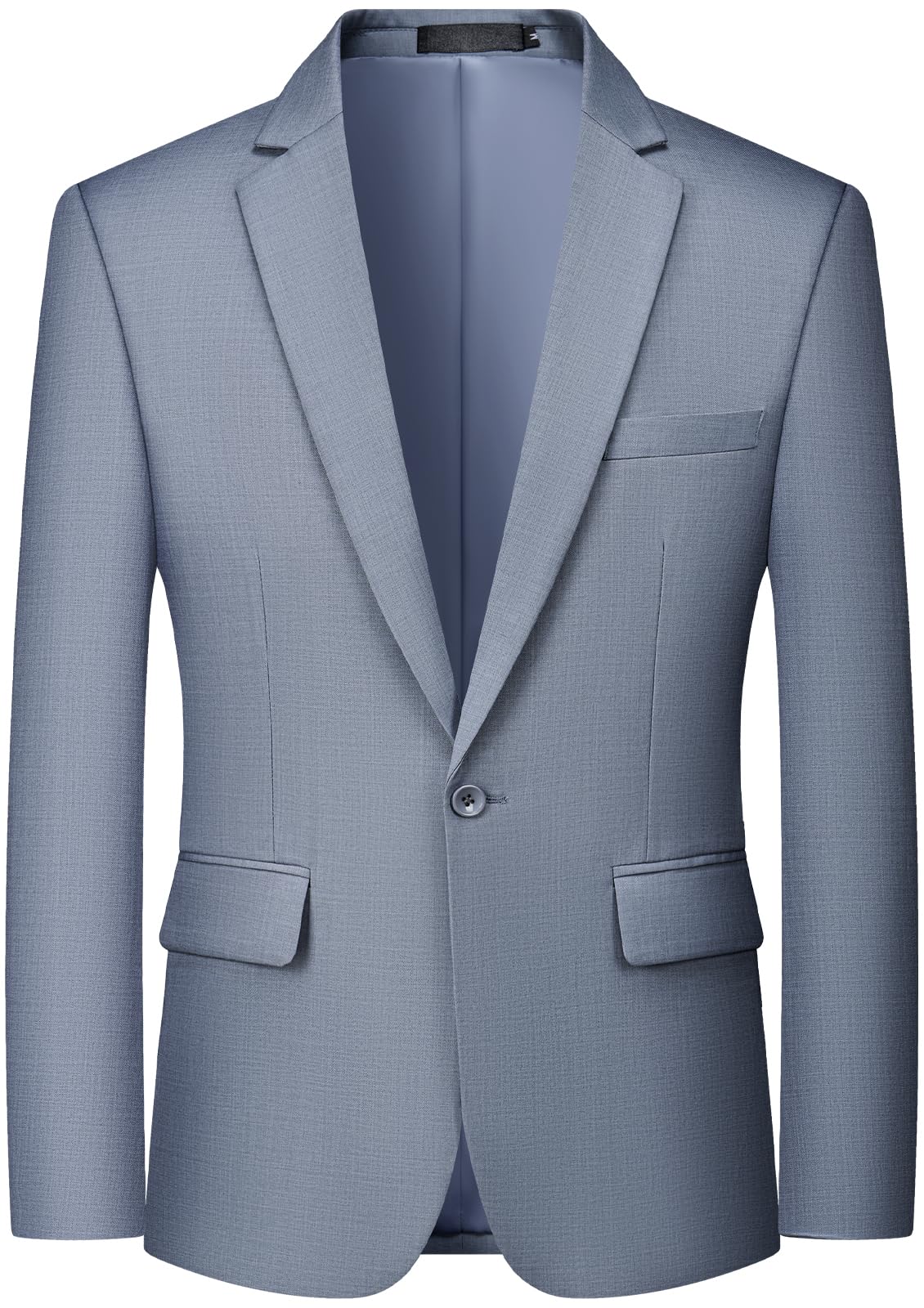 MAGE MALE Men's One Button Suit Jacket Elegant Solid Color Blazers Slim Fit Lightweight Sport Coats Blazer