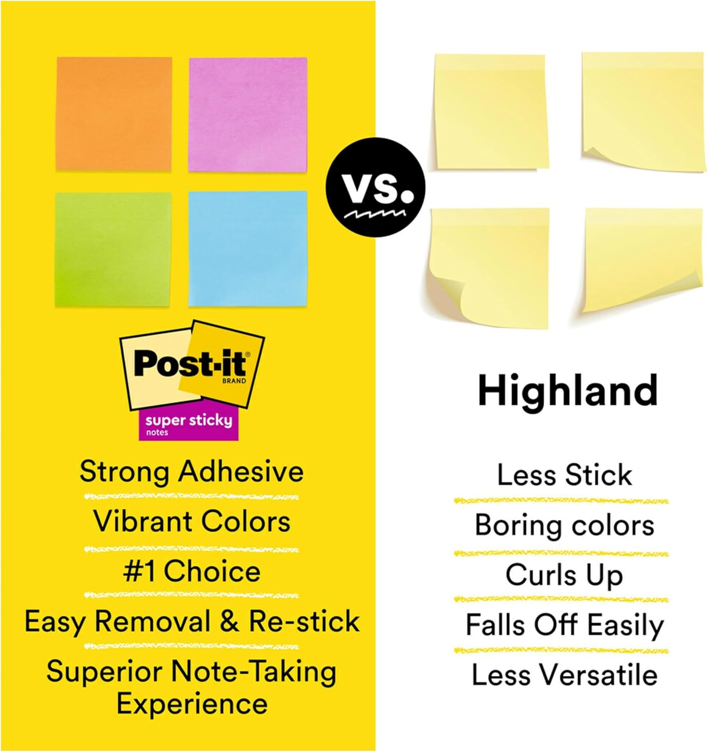 Post-it Super Sticky Notes Value Pack, 24 Pads, Convenient School Bus Carry and Storage Case, 2X The Sticking Power, 3x3 in, Bright Colors (Orange, Pink, Blue, Green, Yellow), Recyclable (654-24SSBUS)