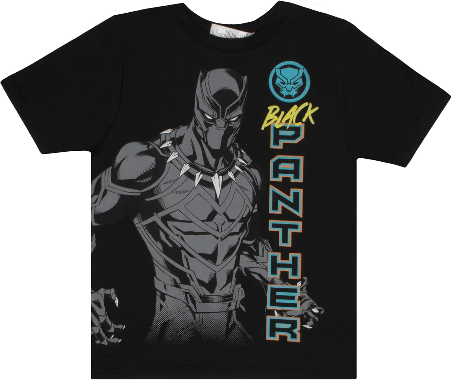 Marvel Avengers Spider-Man Black Panther Miles Morales Boys Superhero Short Sleeve T-Shirt, Tank Top and Mesh Shorts Set