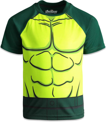 Marvel Avengers Spider-Man Mech Strike 4 Pack Cosplay Athletic T-Shirts Toddler to Big Kid Sizes (2T - 18-20)