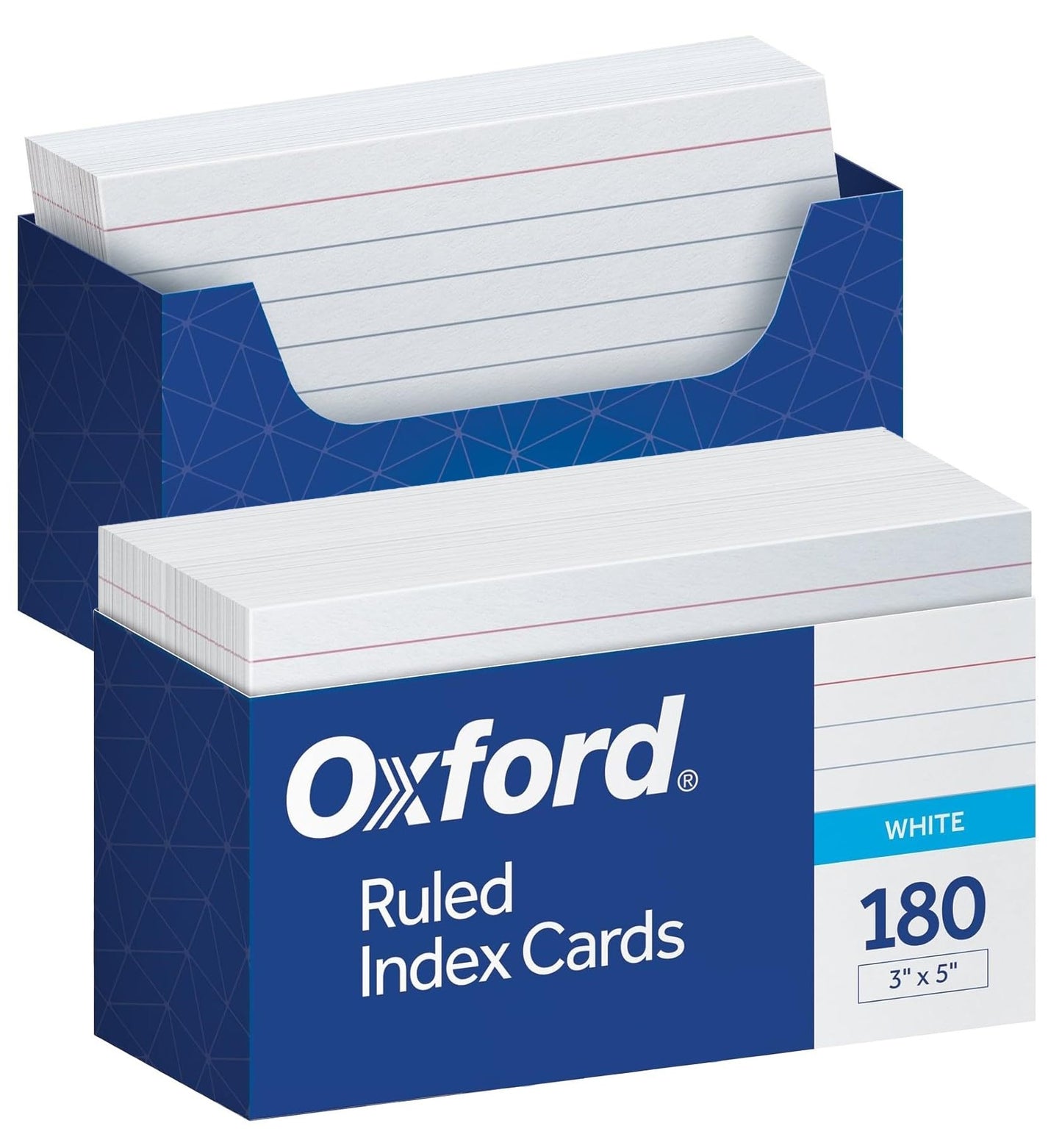Oxford Ruled Index Cards, 3" x 5", White, Lined Index Flashcards, 300 per Pack (10022)