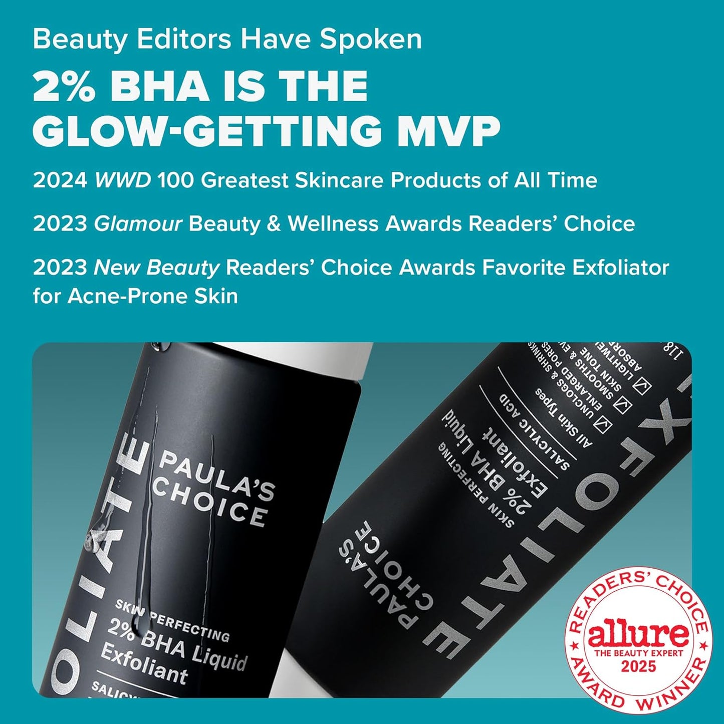 Paula's Choice SKIN PERFECTING 2% BHA Liquid Salicylic Acid Exfoliant-Facial Exfoliant for Enlarged Pores, Wrinkles & Fine Lines, Suitable for Blackhead-Prone Skin, Fragrance-Free