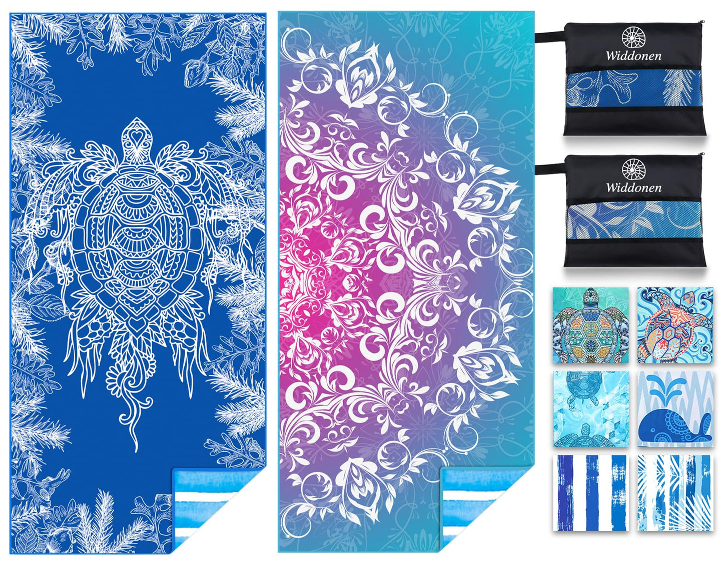 Microfiber Lightweight Beach Towel Sand Free Quick Dry Absorbent Thin Compact Towels for Swimming Pool Camping Beach Accessories Large Easy Pack Travel Things for Vacation Essentials Gift Adult
