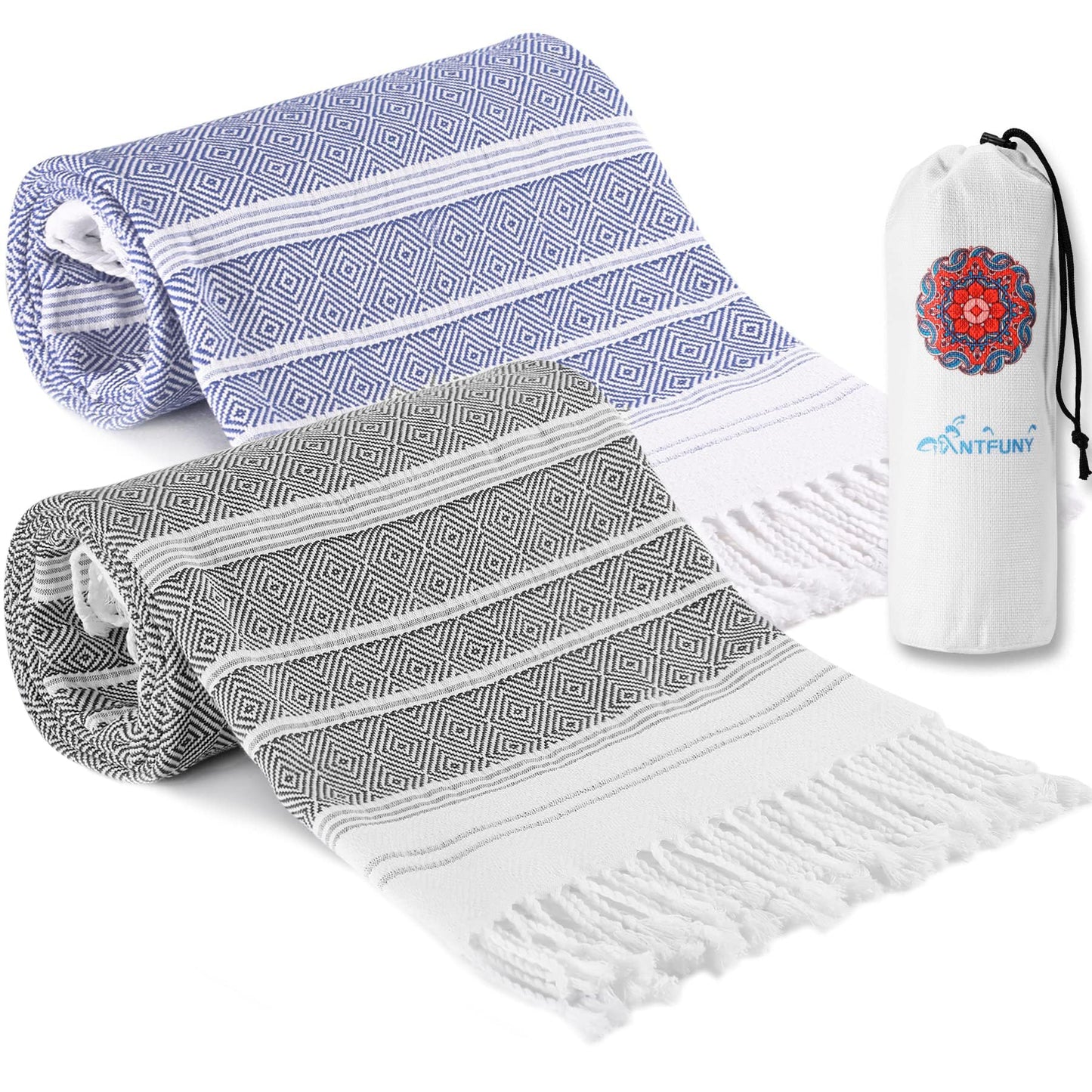 Turkish Beach Towels Vacation Essentials Quick Dry Sand Free Oversized Bath Pool Swim Towel Extra Large XL Blanket Adult Travel Cruise Accessories Must Haves Clearance Stuff Necessities