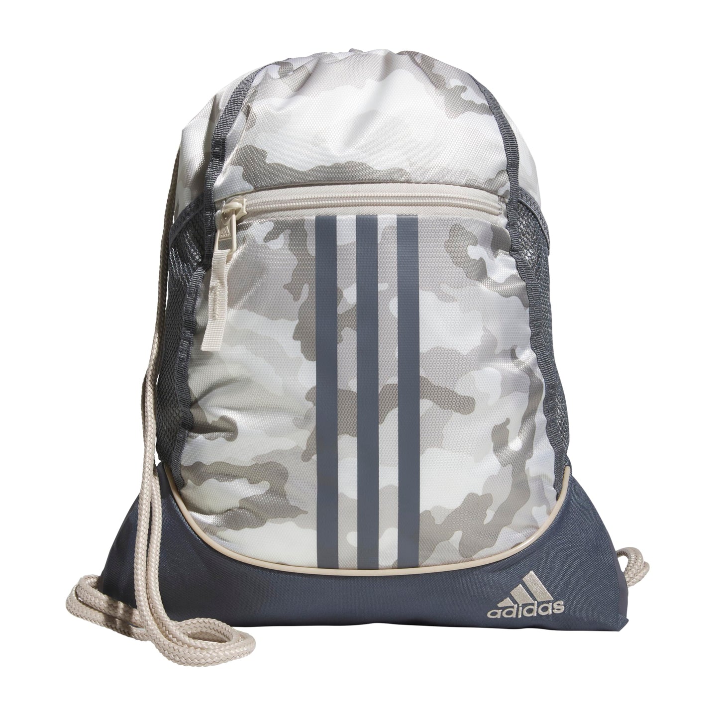 adidas Alliance Sackpack, Drawstring Backpack, Lightweight Small Gym Bag for Women and Men, Black, One Size