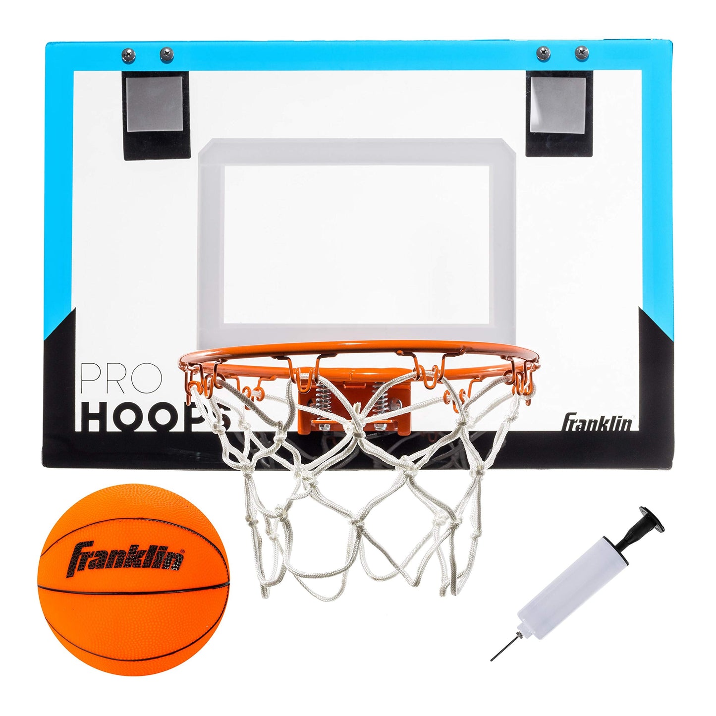 Franklin Sports Mini Basketball Hoops-Indoor Over The Door Mini Hoop+Basketball Sets-Perfect Accessory for Bedroom+Office