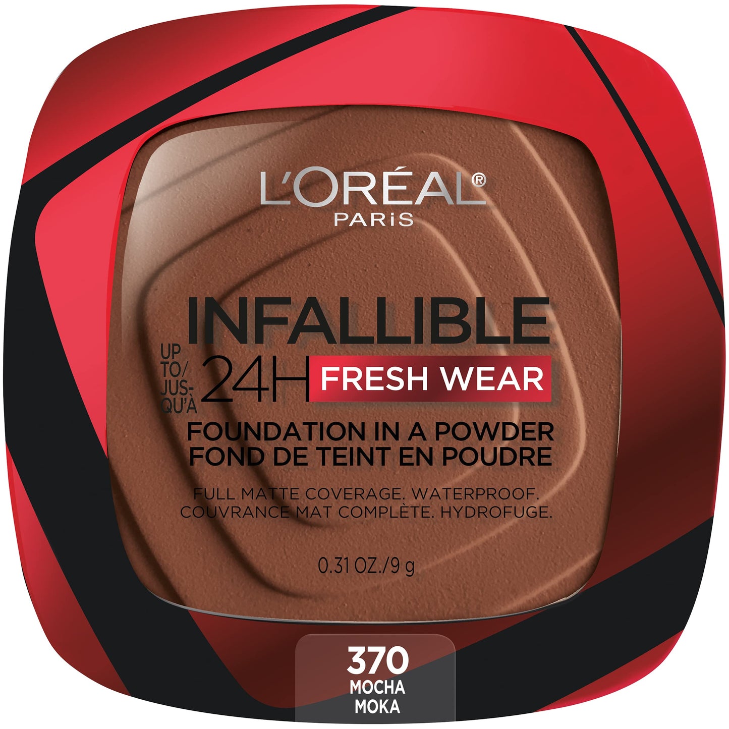 L'Oreal Paris Makeup Infallible Fresh Wear Foundation in a Powder, Up to 24H Wear, Waterproof, Ivory Buff, 0.31 oz.