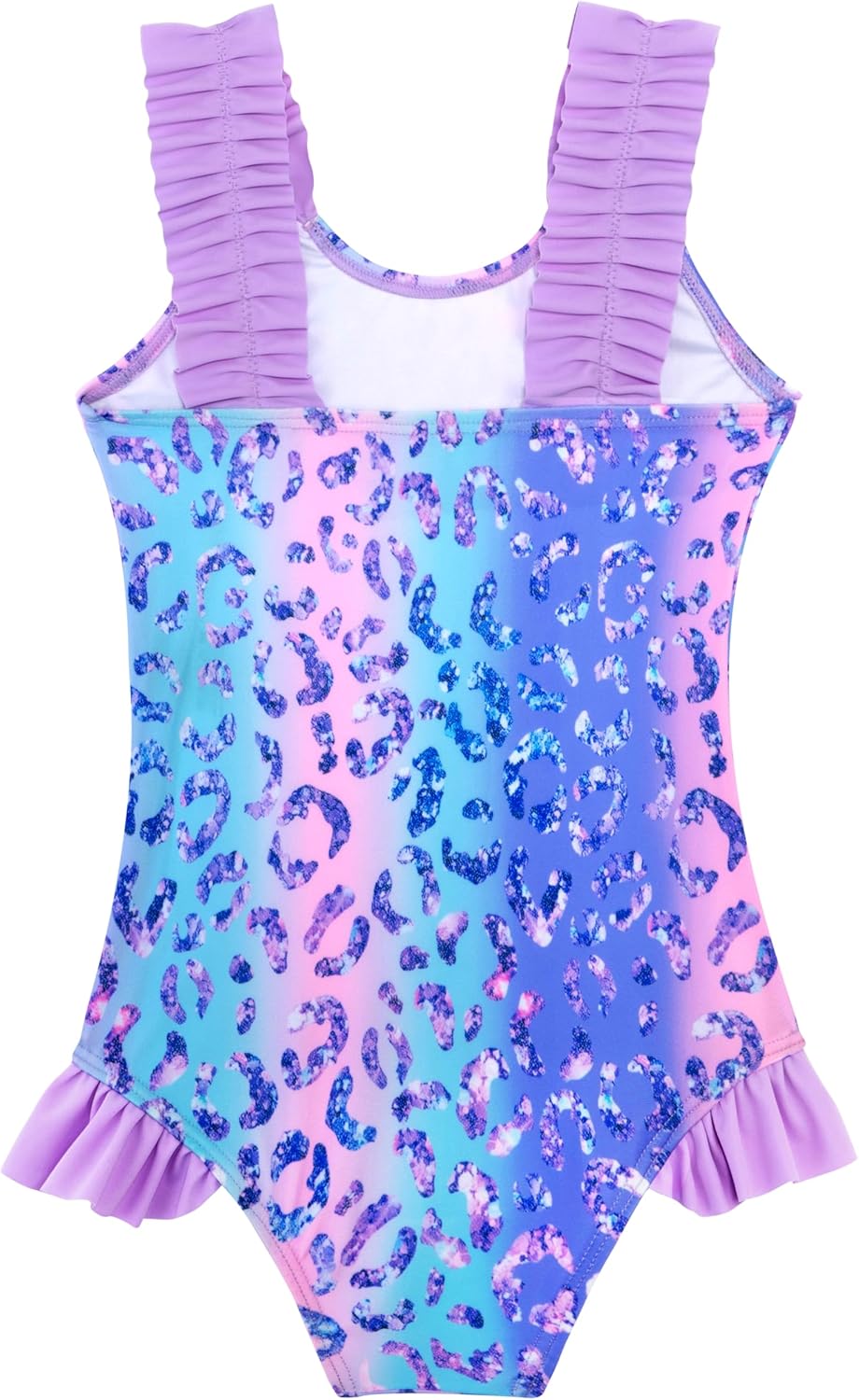 XiaoMoSha Girls One Piece Swimsuit Ruffled Straps Bathing Suits Summer Swim Suit Quick Dry Beach Swimwear for Kids 3-10 Years
