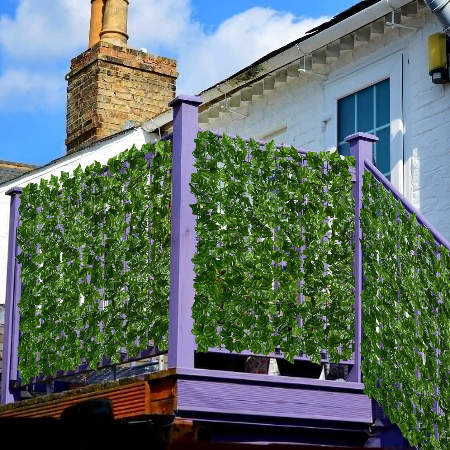 DearHouse Artificial Ivy Privacy Fence, 118x69in Artificial Hedges Fence and Faux Ivy Vine Leaf Decoration for Outdoor Garden Decor
