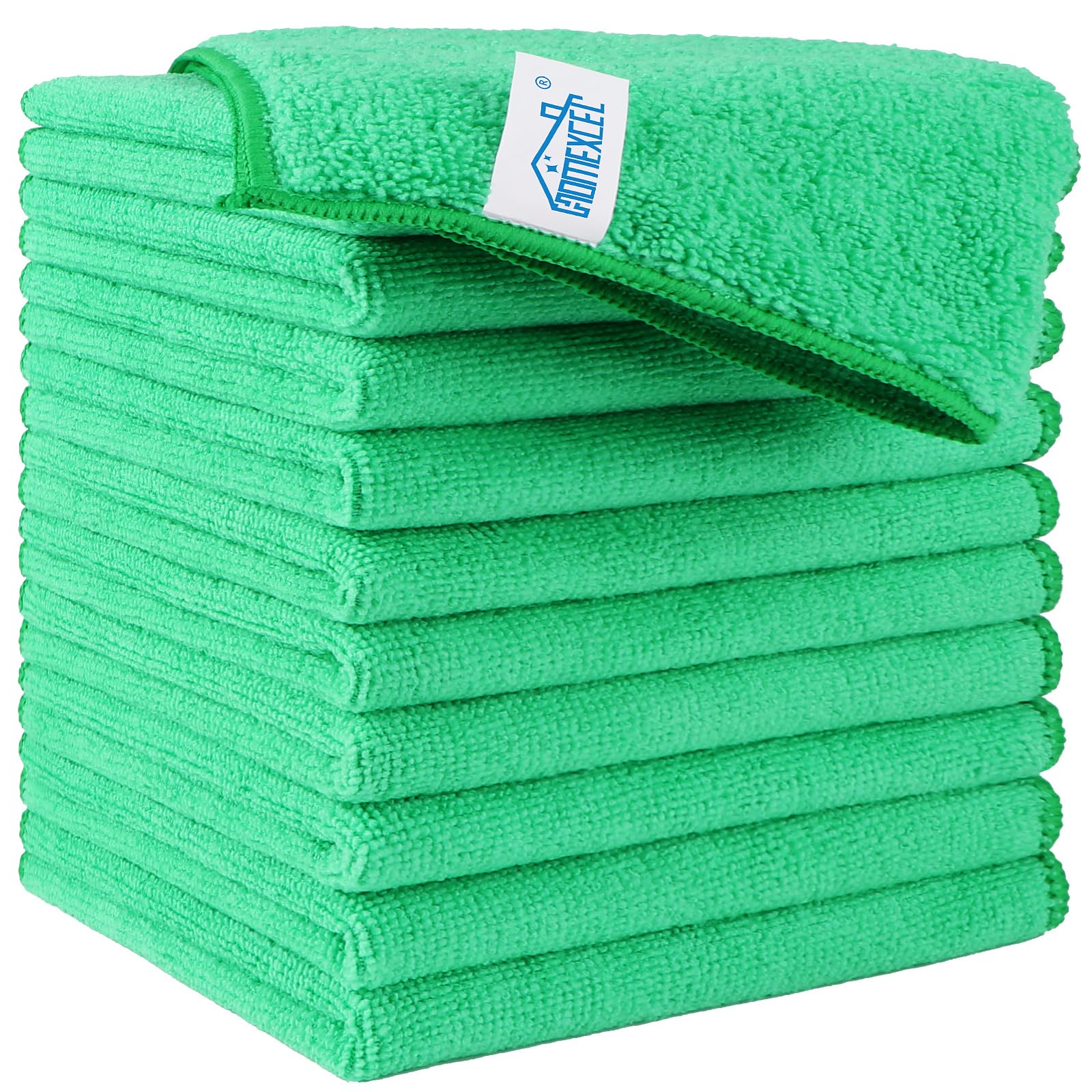 HOMEXCEL Microfiber Cleaning Cloth, Kitchen Towels 12 Pack, Lint Free, Scratch-Free, Highly Absorbent, Reusable Dish Towels for Kitchen and Household