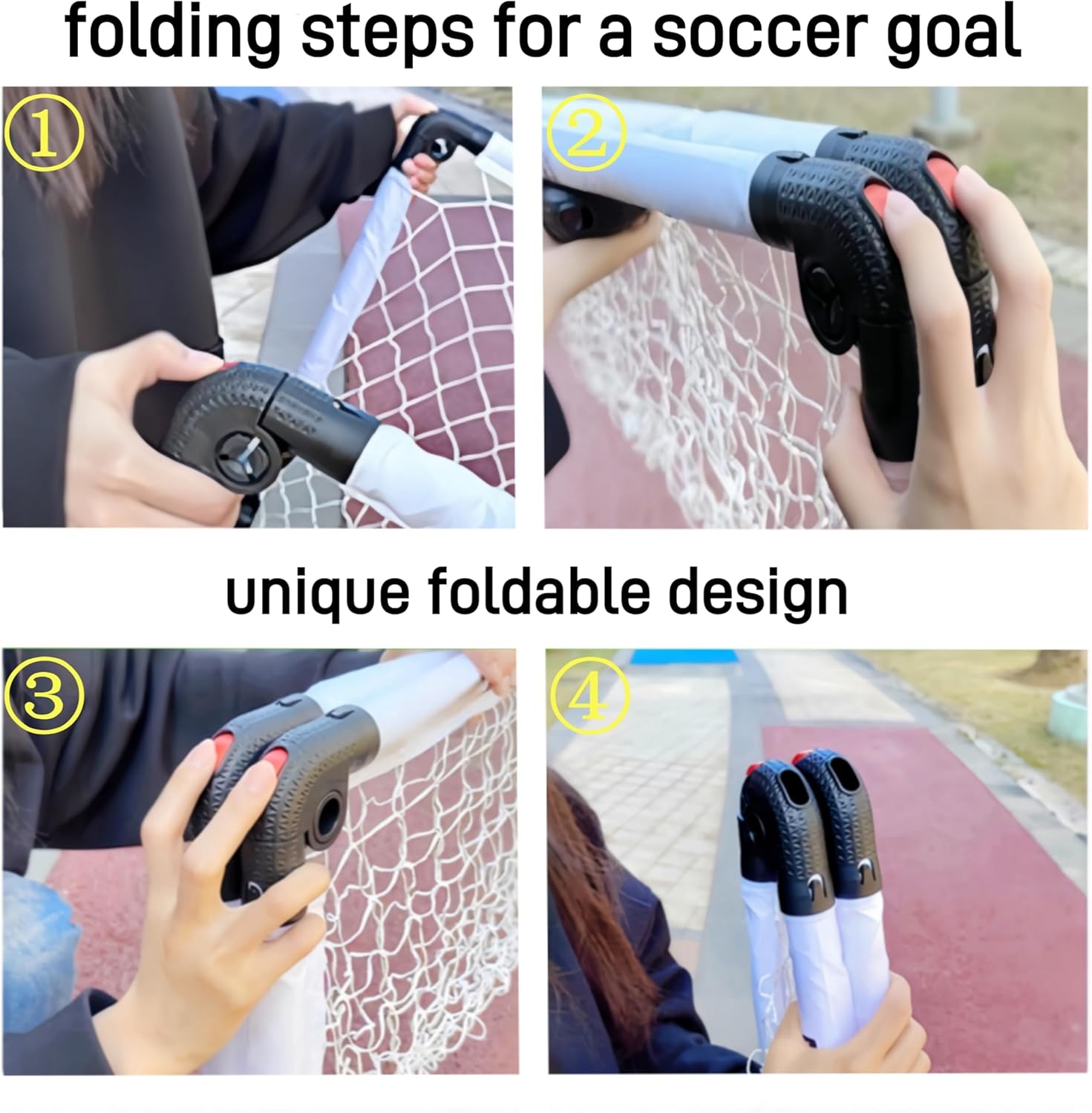 Kids Soccer Goal for Backyard Set, Small Foldable Goals for Toddler, Kids Mini Goals for The Garden/Indoor/Outdoor, 23" x 16"/ 35" x 23"/ 45" x 31" Goal Size, Children Soccer Toy Age 1-11