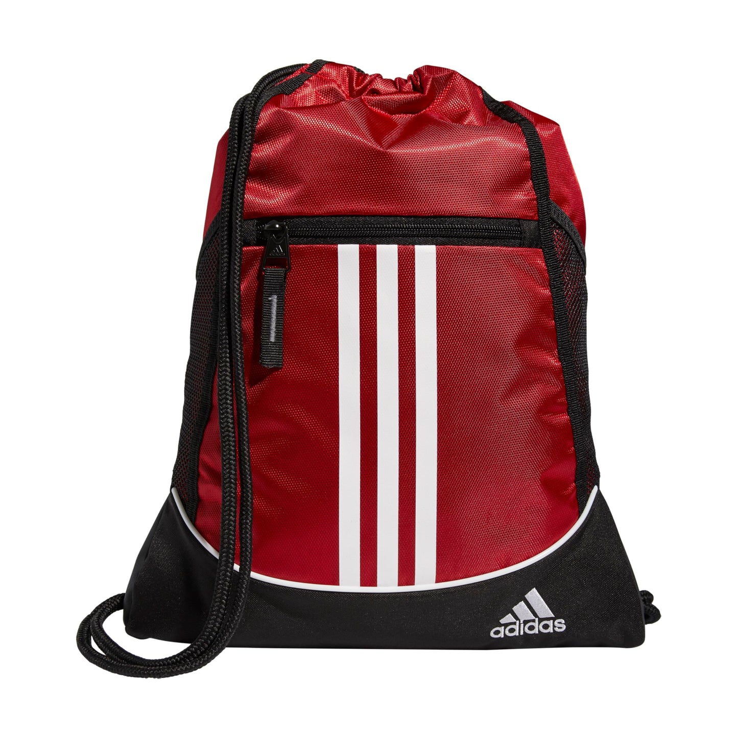 adidas Alliance Sackpack, Drawstring Backpack, Lightweight Small Gym Bag for Women and Men, Black, One Size