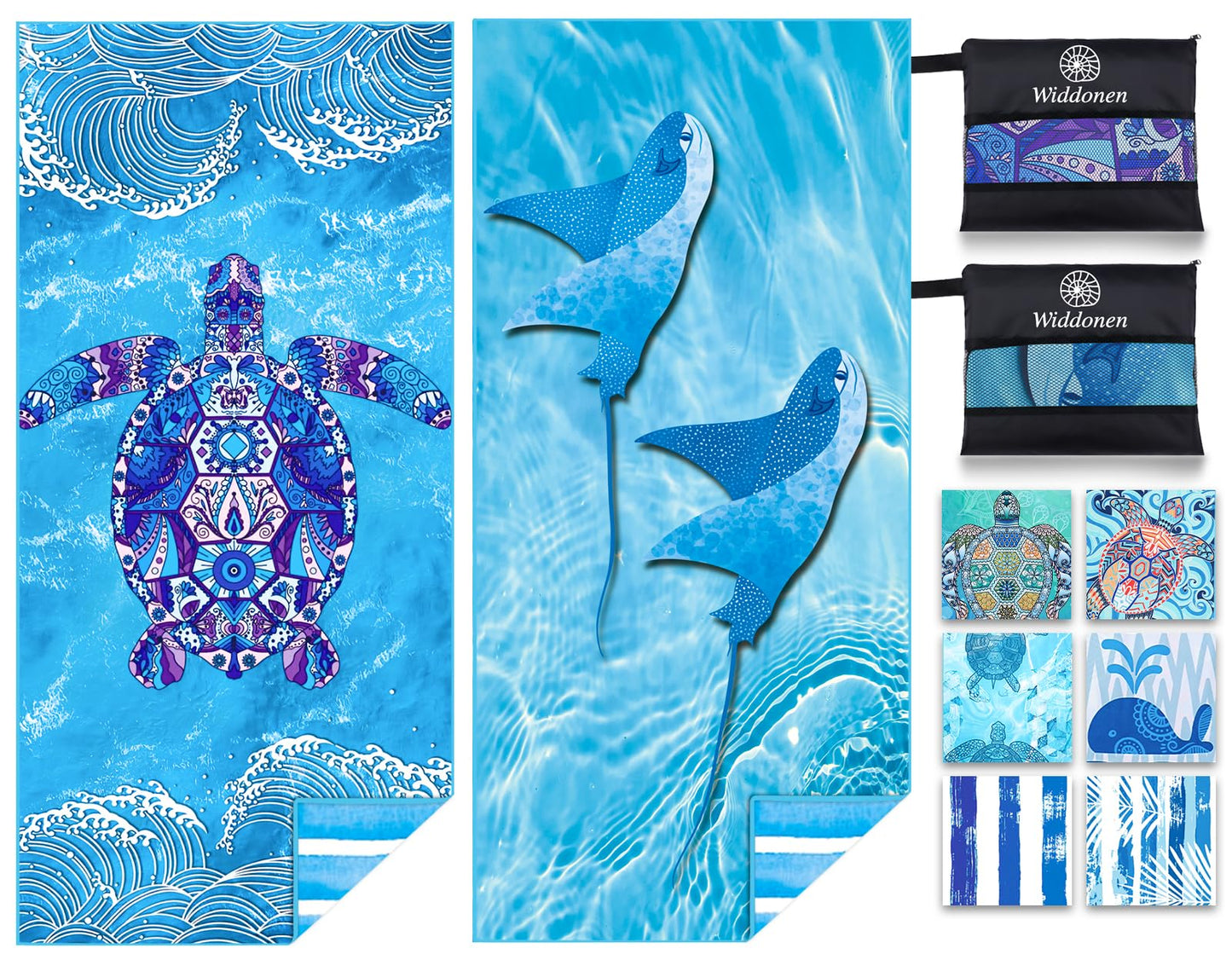 Microfiber Lightweight Beach Towel Sand Free Quick Dry Absorbent Thin Compact Towels for Swimming Pool Camping Beach Accessories Large Easy Pack Travel Things for Vacation Essentials Gift Adult