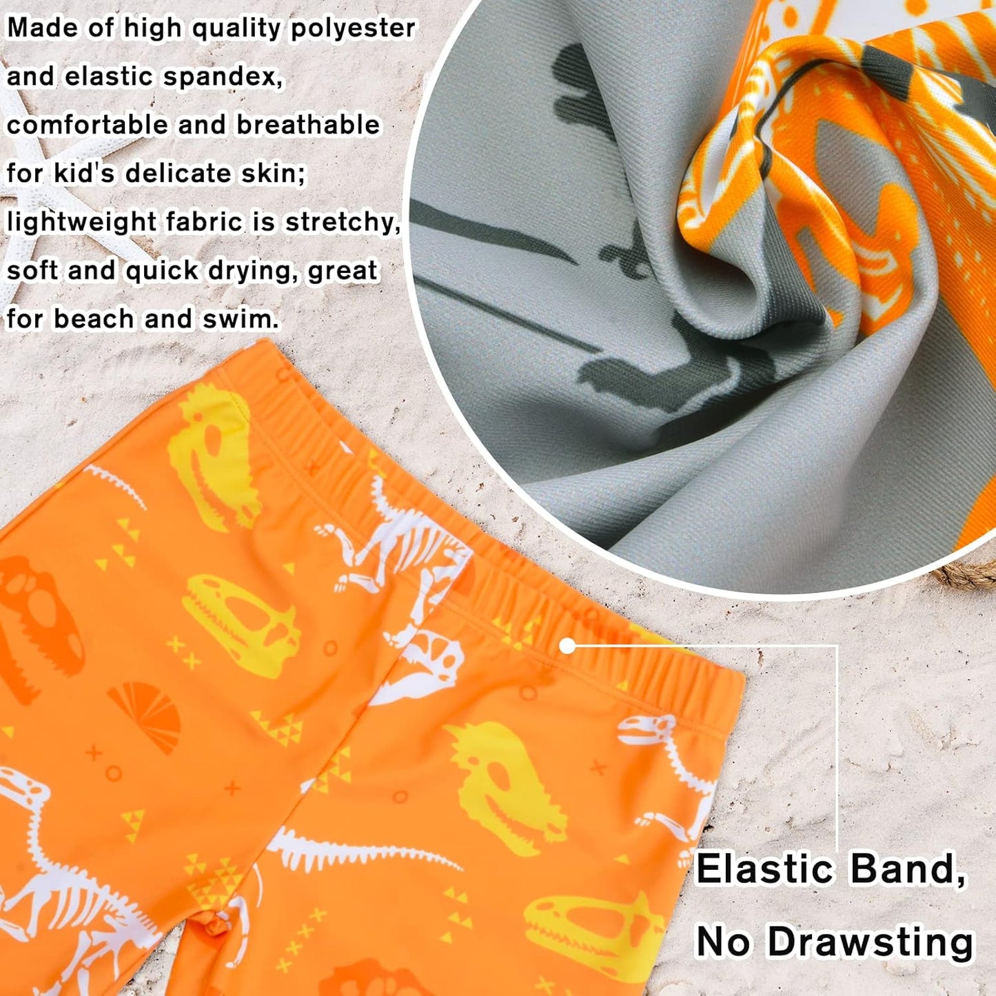 Boys Two Piece Rash Guard Swimsuits Sets Kids Long Sleeve Sunsuit Swimwear Sets