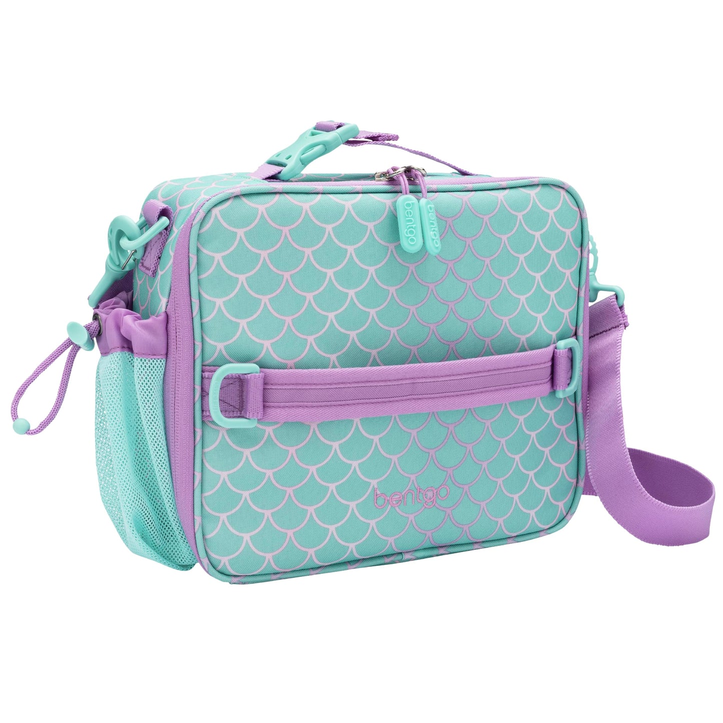 Bentgo Kids Lunch Bag - Double-Insulated, Reusable Lunch Bag for Kids 3+ with Adjustable Strap; Holds Lunch Box/Water Bottle/Snacks; Easy-Clean, Water-Resistant & Pockets (Sports)