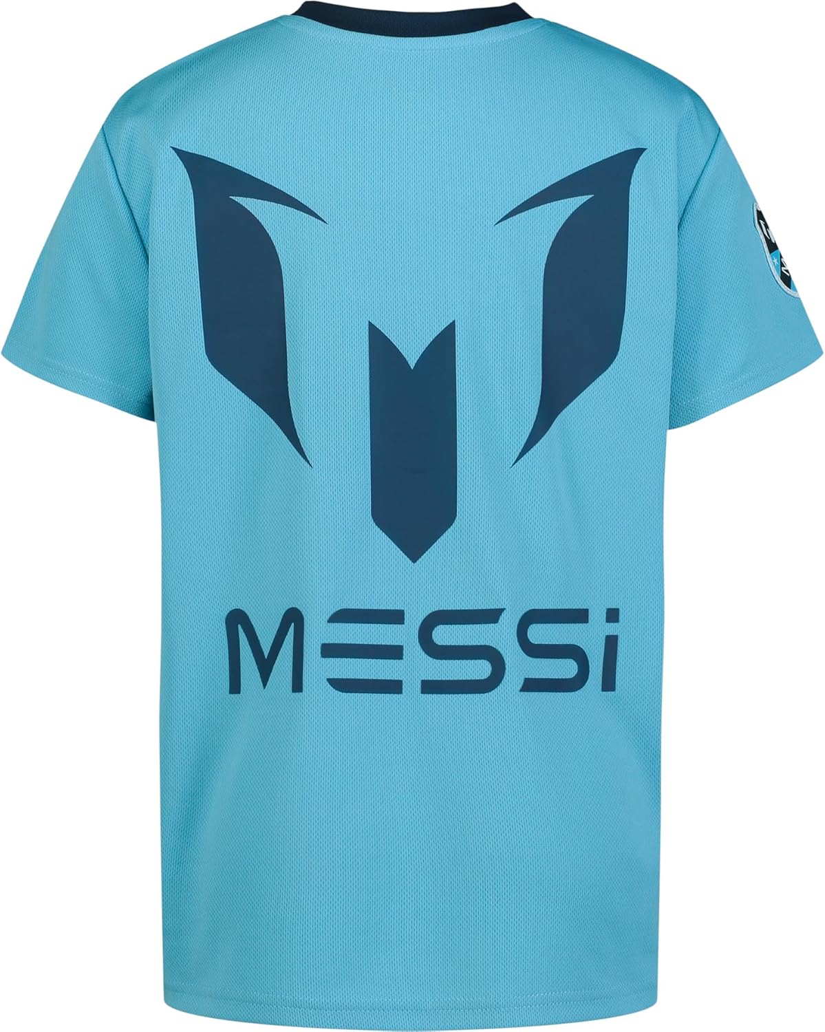 Boys' Lifestyle Short Sleeve Top, Loose-fit V-Neck Shirt with Logo, Comfortable