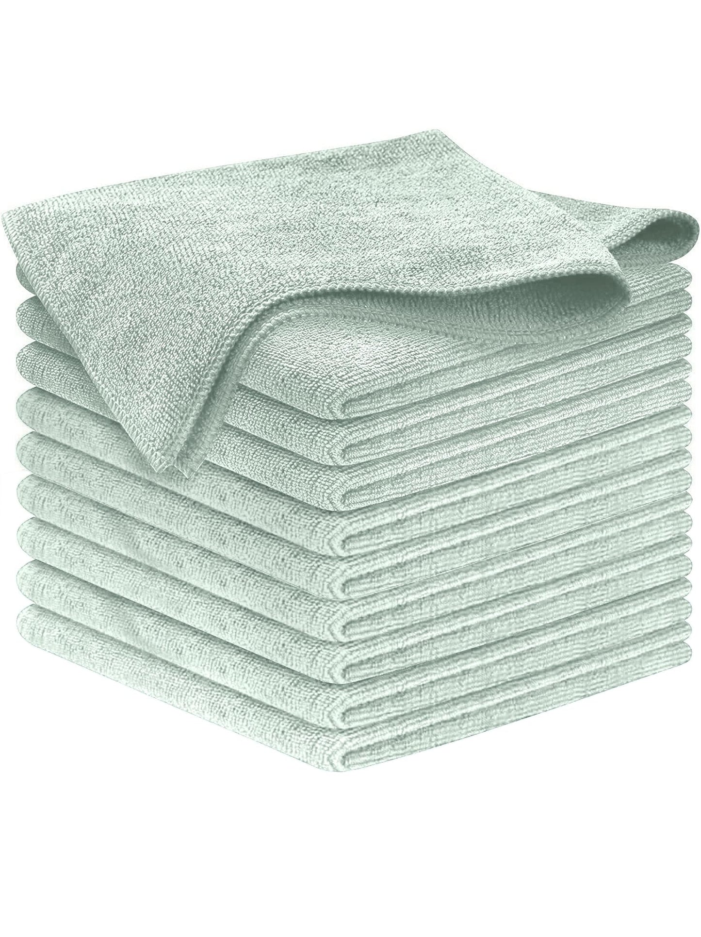 USANOOKS Microfiber Cleaning Cloth Grey - 12 Pcs (12.5"x12.5") - High Performance - 1200 Washes, Ultra Absorbent Microfiber Towel Weave Grime & Liquid for Streak-Free Mirror Shine - Car Washing Cloth