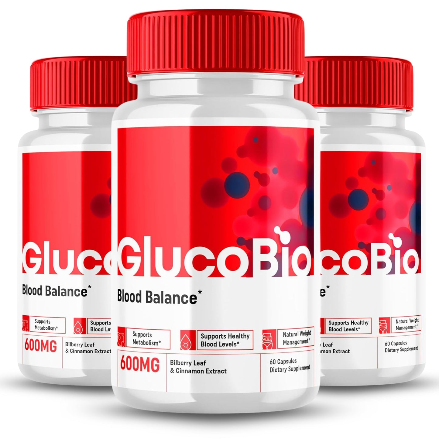 Original GlucoBio Glycogen Support Capsules Advance Premium Formula, Natural Ingredients for Overall Health & Balanced Lifestyle | Gluco Bio Glyco Reviews | 60 Capsules Each Bottle (Pack of 1)