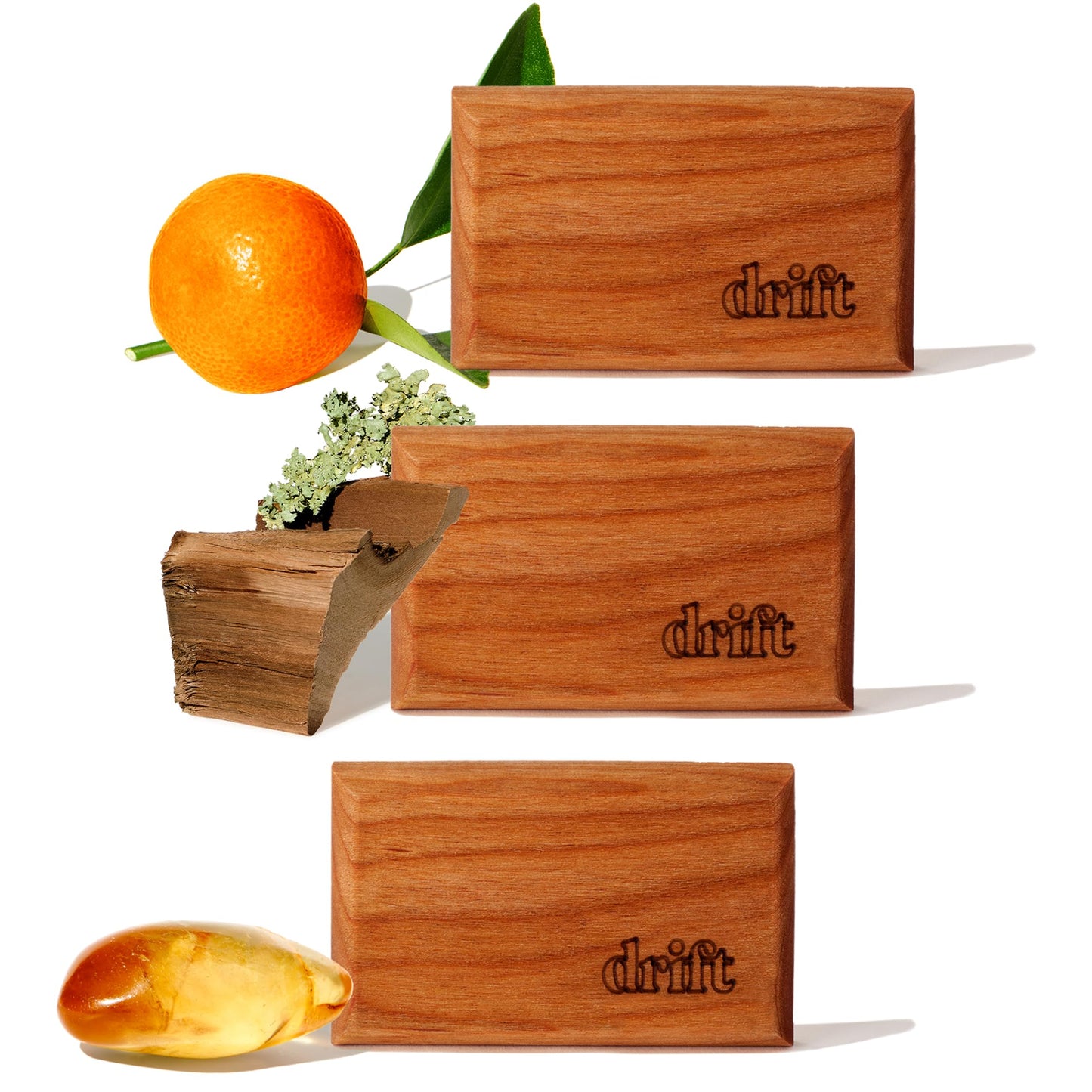 Drift Car Air Freshener - Wood Air Freshener - Car Odor Eliminator - Teak Scent Starter Kit