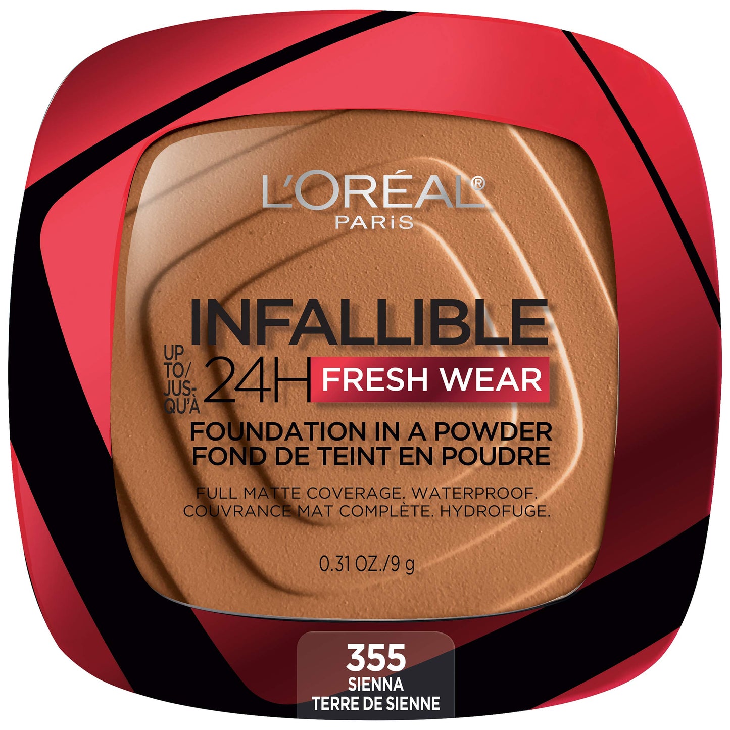 L'Oreal Paris Makeup Infallible Fresh Wear Foundation in a Powder, Up to 24H Wear, Waterproof, Ivory Buff, 0.31 oz.