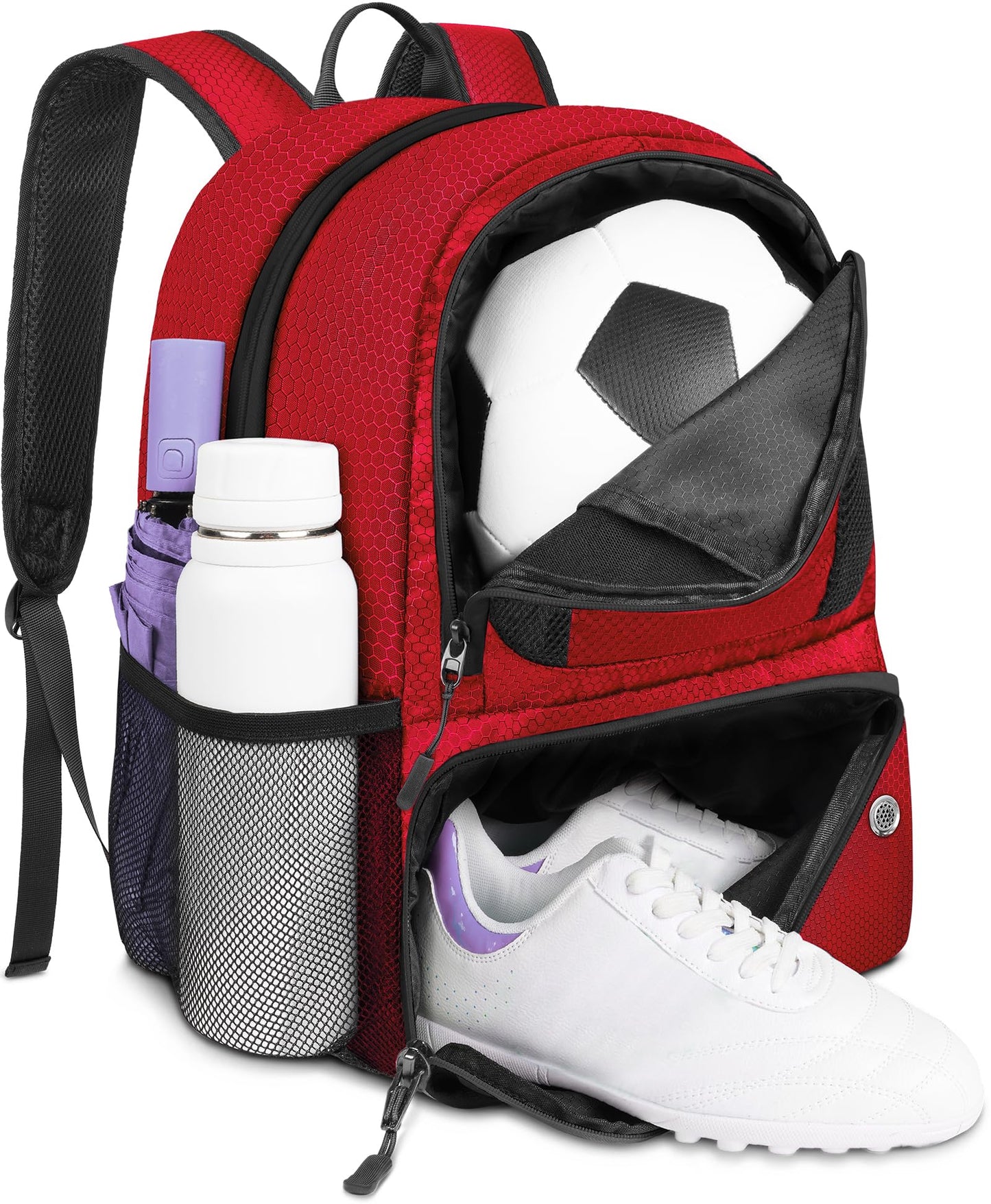YOREPEK Soccer Backpack,Soccer Bag with Ball Holder, Water resistant Sport Equipment Bags Fit Basketball Volleyball Football