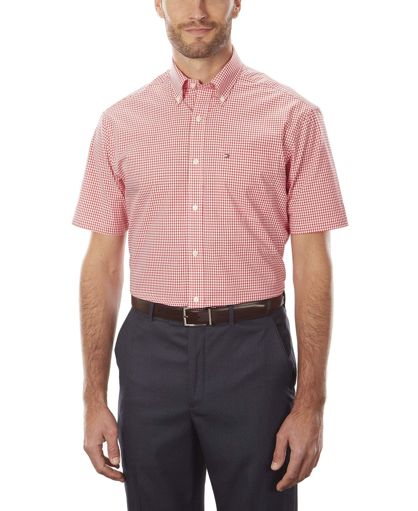 Tommy Hilfiger Men's Short Sleeve Button-Down Shirt - Amazon Exclusive