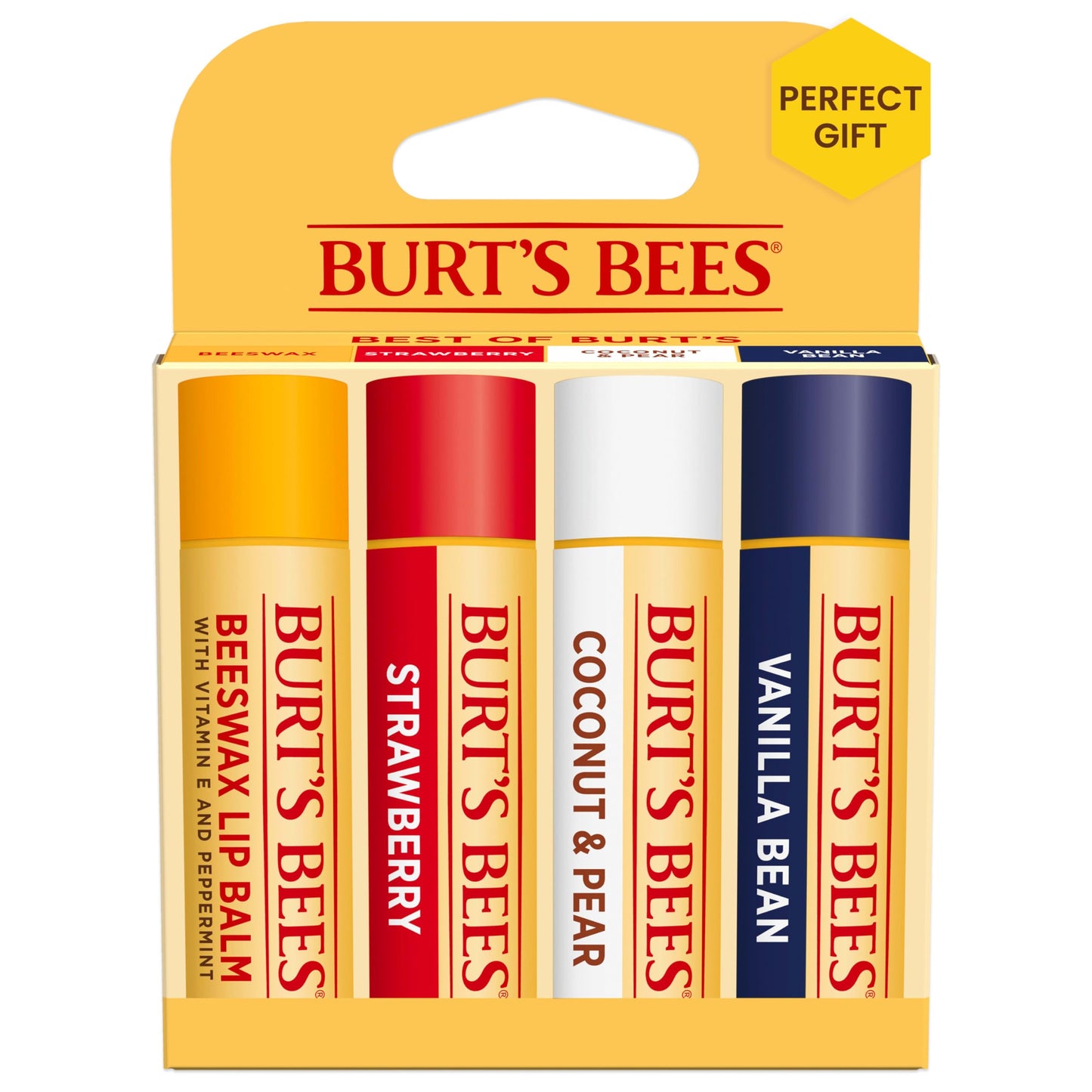 Burt's Bees Lip Balm - Original Beeswax, Lip Moisturizer With Responsibly Sourced Beeswax, Tint-Free, Natural Origin Conditioning Treatment, 4 Tubes, 0.15 oz.