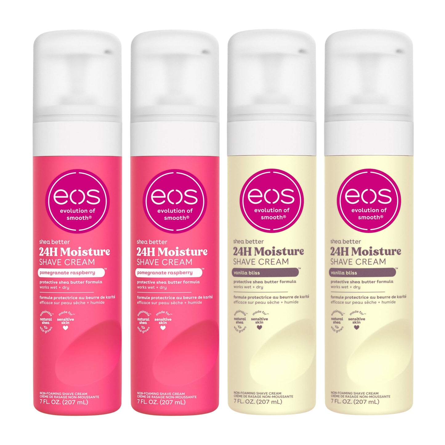 eos Shea Better Women's Shave Cream- Vanilla Bliss, Shea Butter Skin Care, Shaving Cream for Women, 14 fl oz, 2-Pack