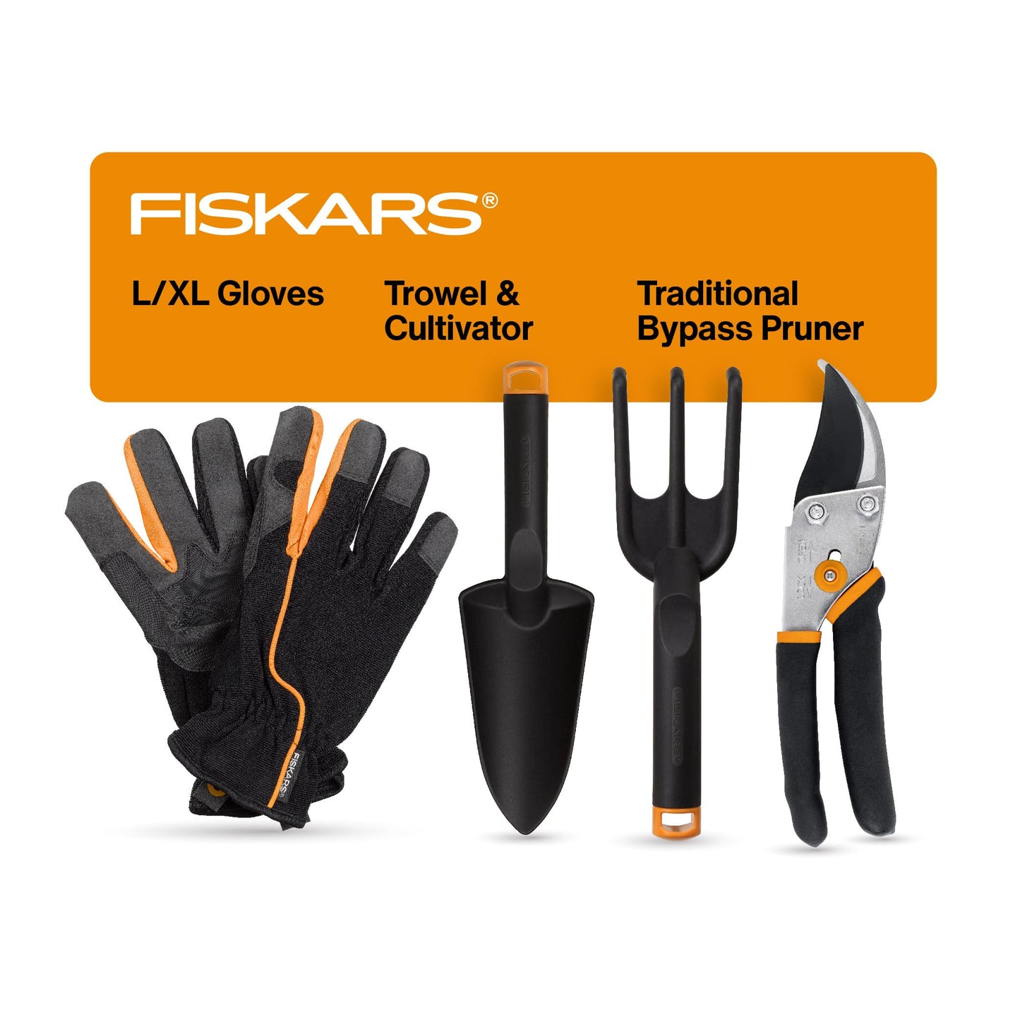 Fiskars Bypass Pruning Shears, 5/8-Inch Cut Capacity Garden Clippers, Gardening Scissors with Sharp, Rust Resistant Steel Blade