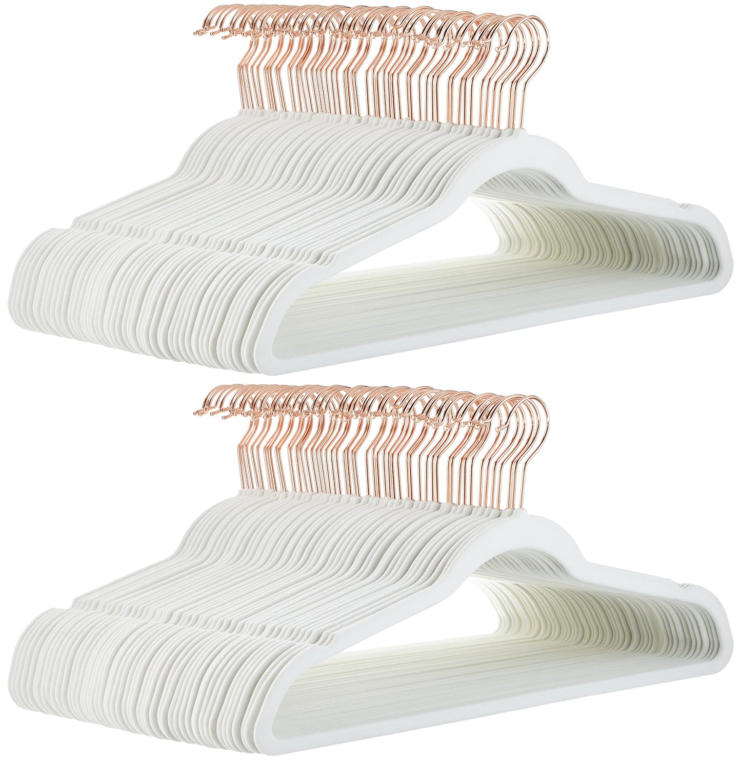 Amazon Basics Slim, Velvet, Non-Slip Suit Clothes Hangers, Pack of 50, Black