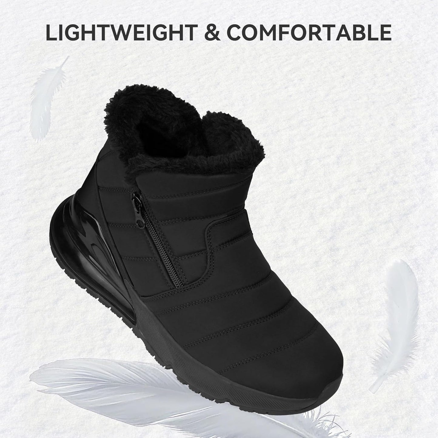 Women's Winter Snow Boots Wide Waterproof Warm Fur Lined Slip on Ankle Booties Orthopedic Boots Outdoor Insulated Winter Shoes