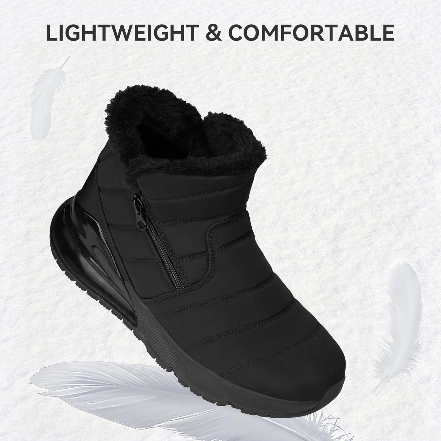 Women's Winter Snow Boots Wide Waterproof Warm Fur Lined Slip on Ankle Booties Orthopedic Boots Outdoor Insulated Winter Shoes